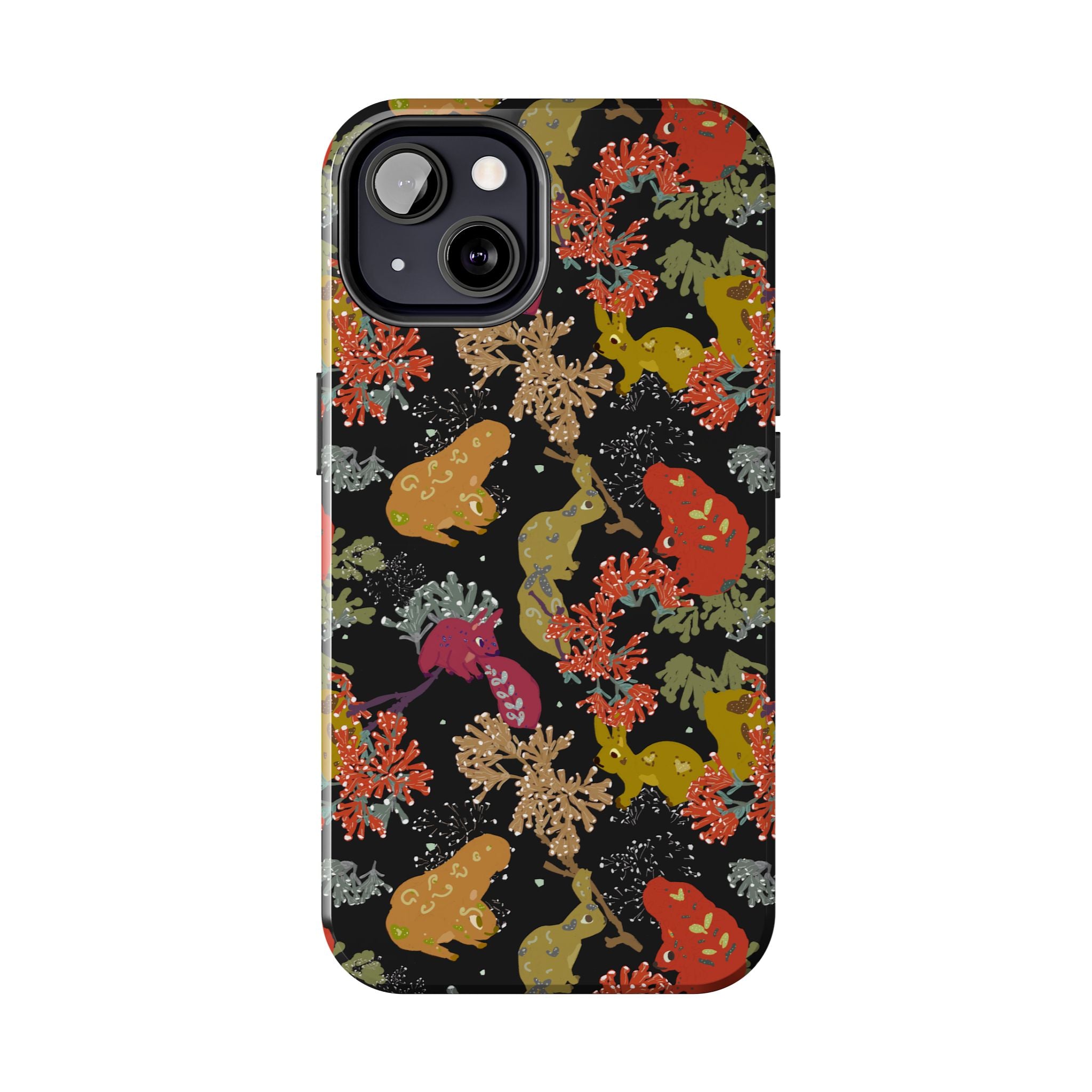 Playful Squirrels Tough Phone Case Black