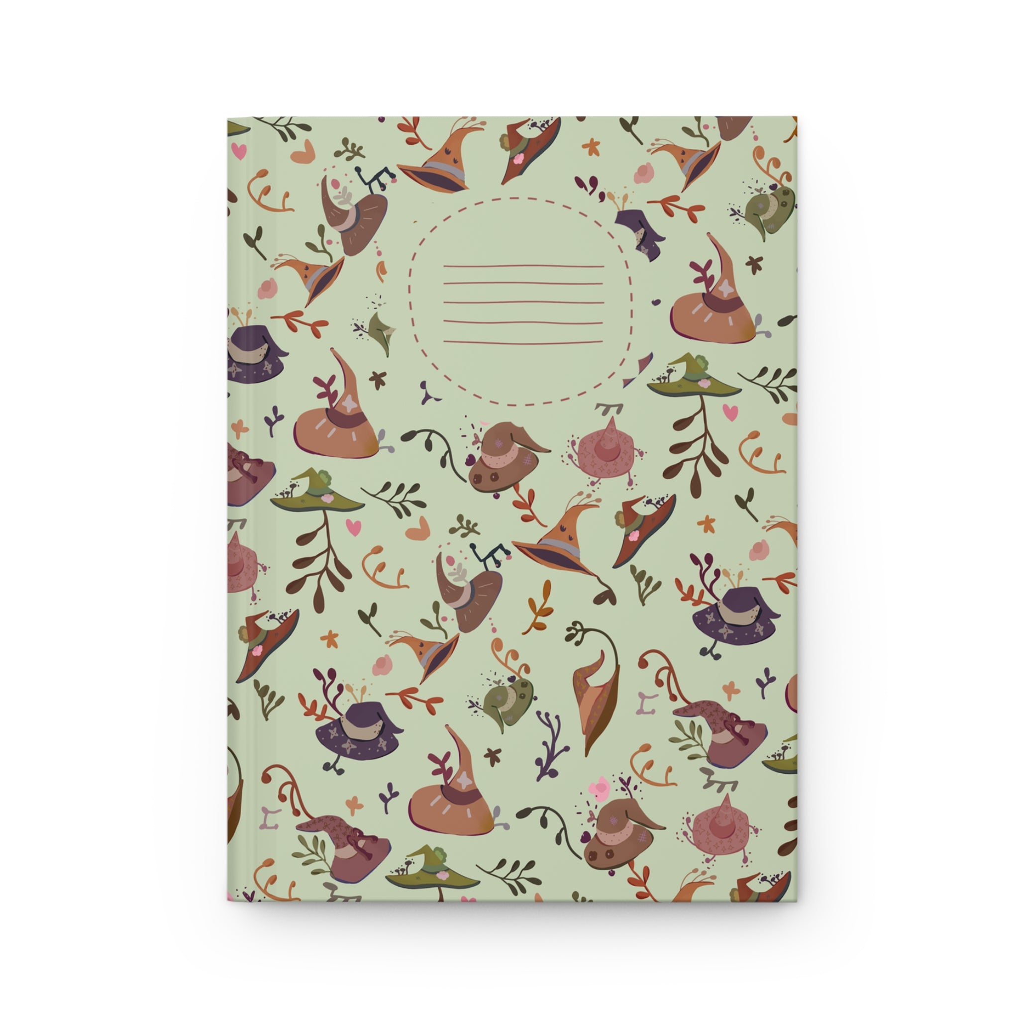 🌙 Witch Hat Whimsy Hardcover Journal – Mint Witchy Notebook, 150 Pages