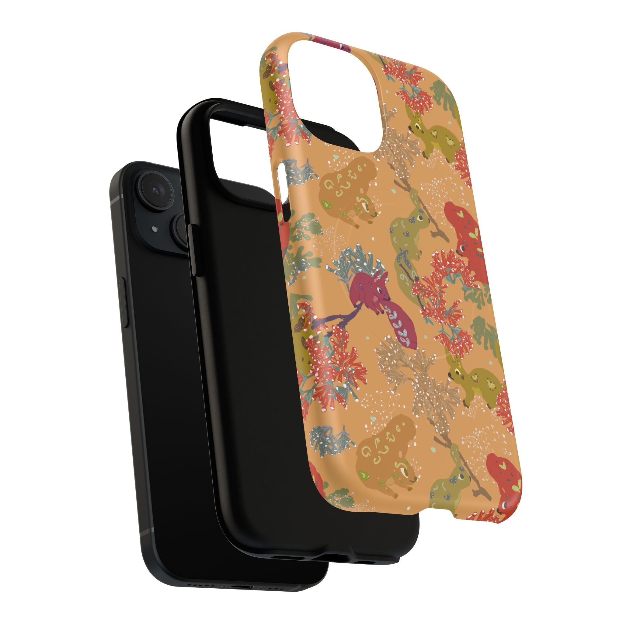 Playful Squirrels Tough Magnetic iPhone Case Apricot
