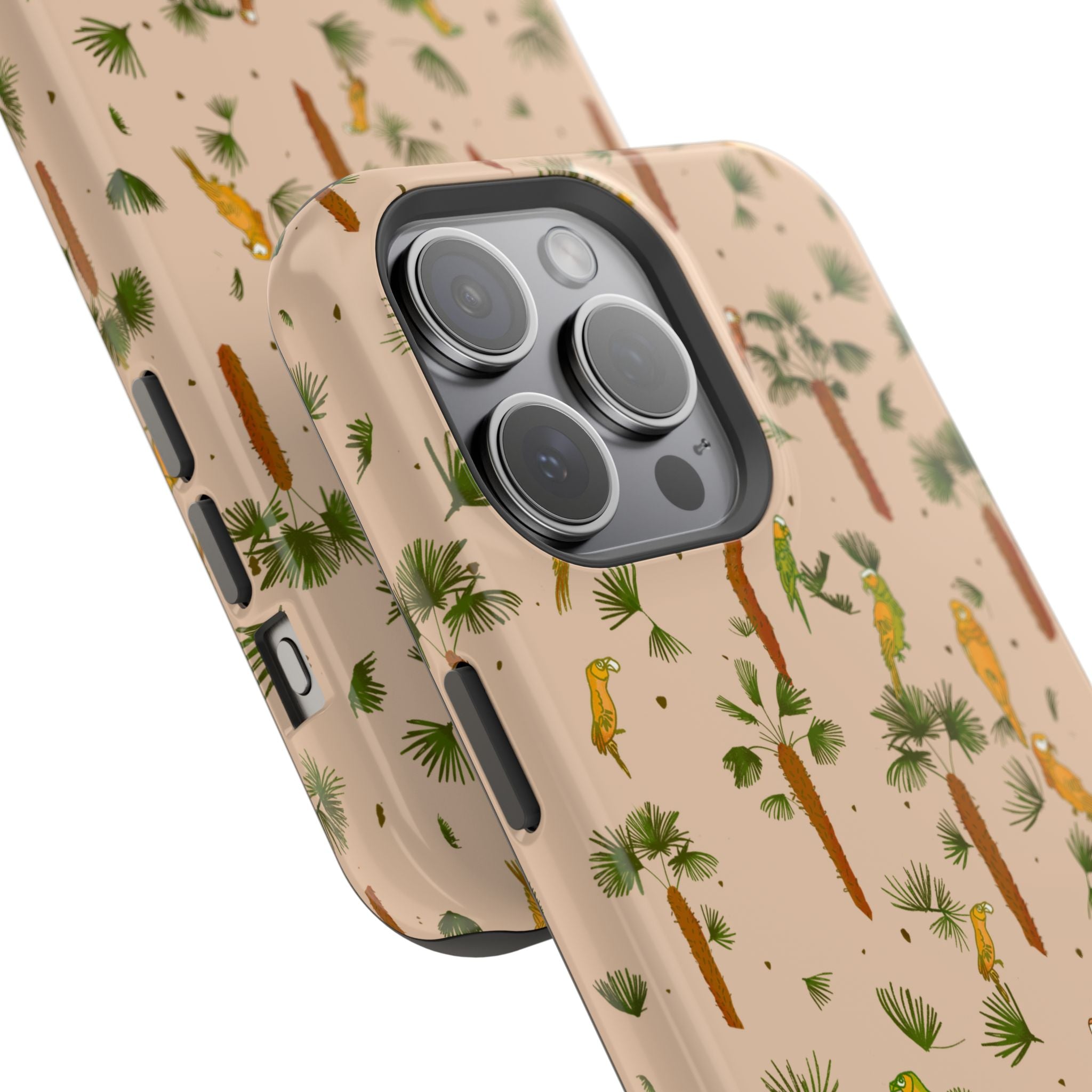 Tropical Paradise Magnetic Tough Case for iPhone Sandy Beige