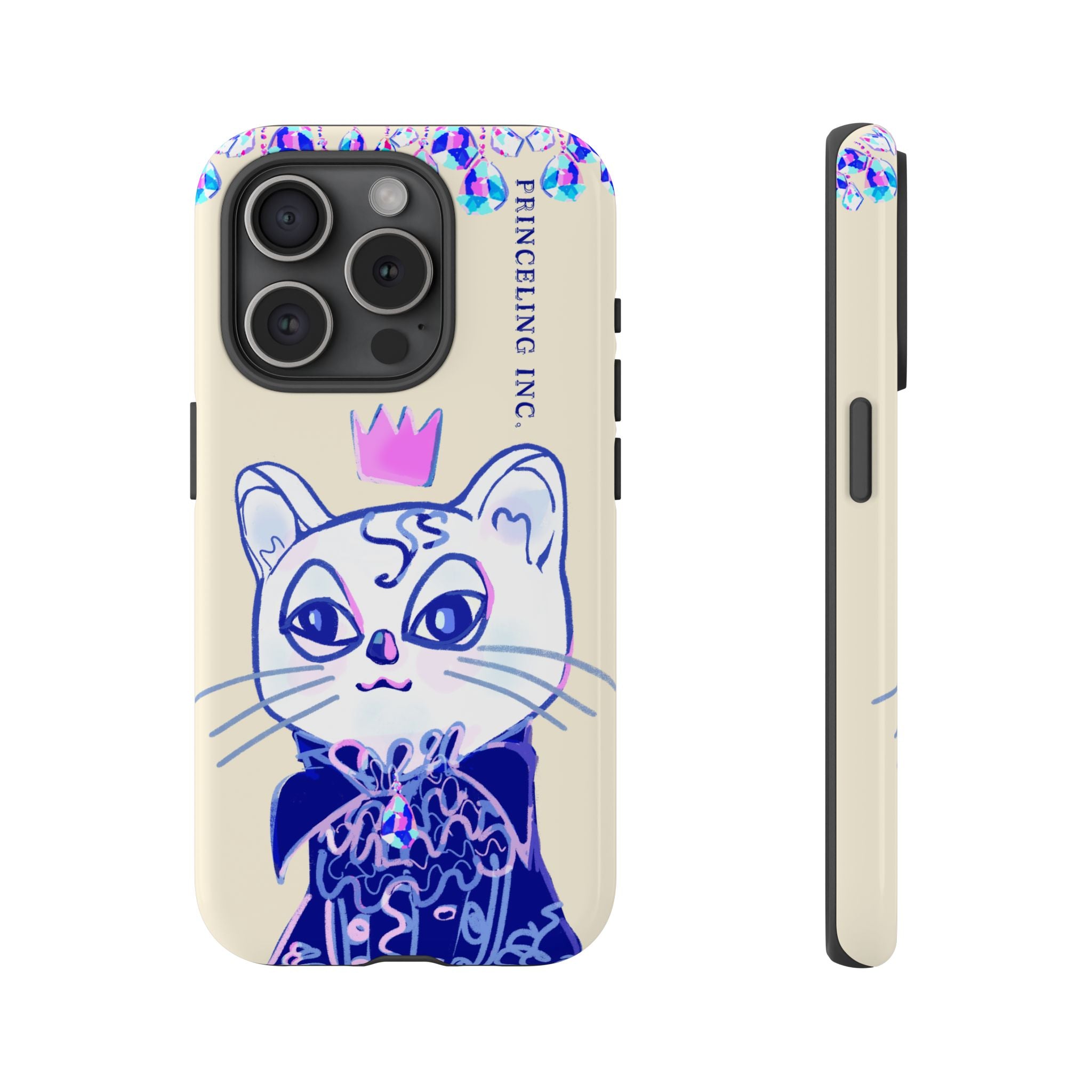 His Meowjesty iPhone Case – Soft Yellow Cat Royalty