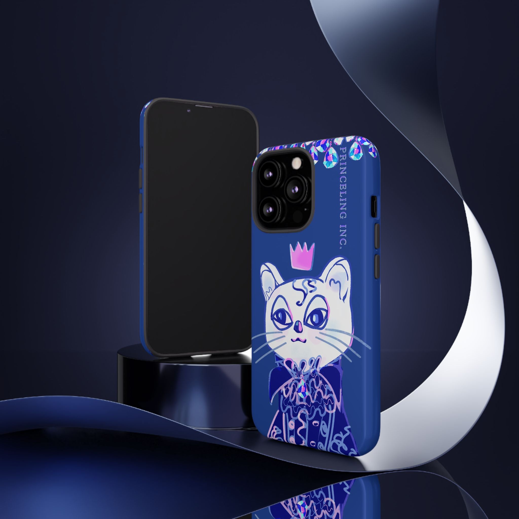 His Meowjesty iPhone Case – Indigo Cat Royalty