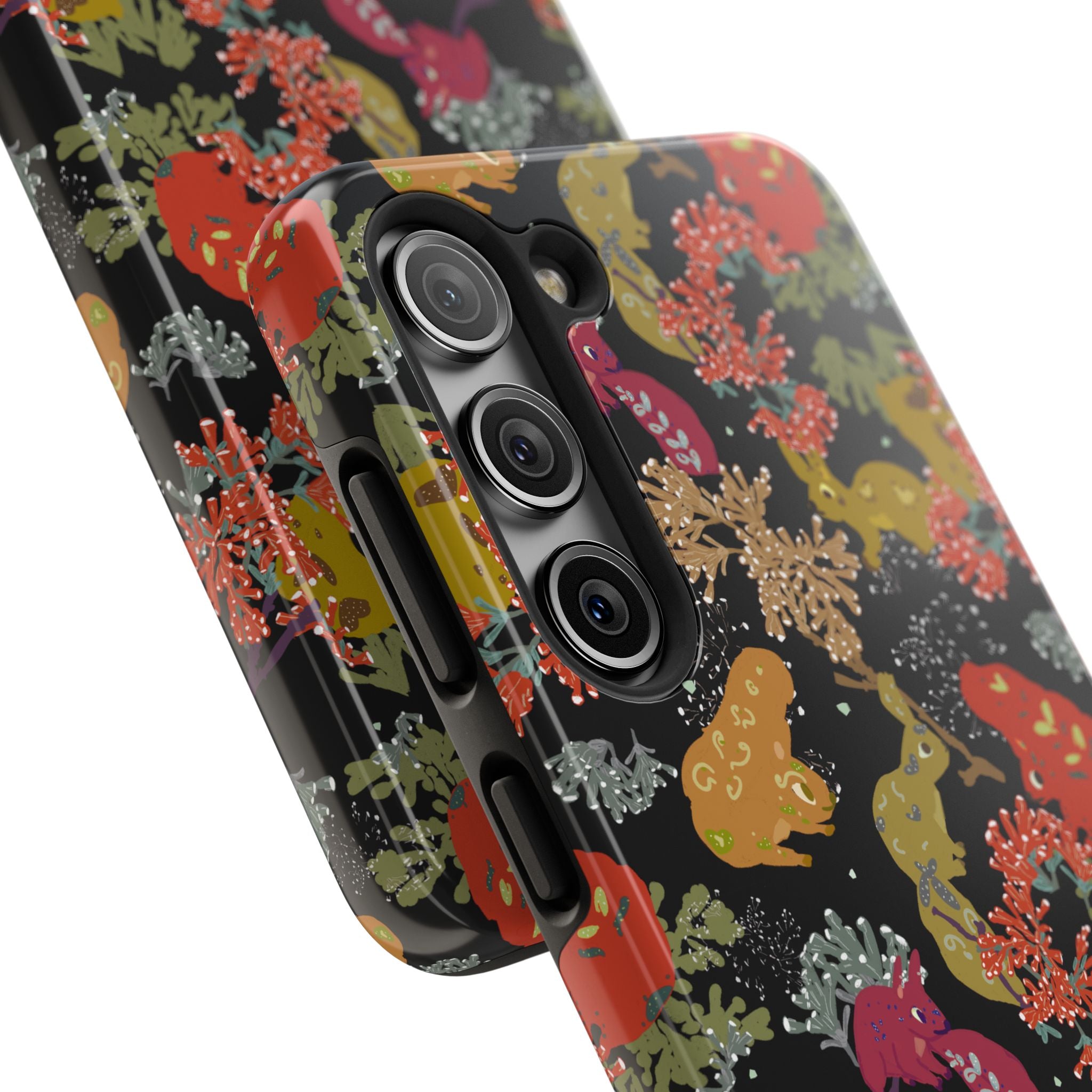 Playful Squirrels Tough Phone Case Black