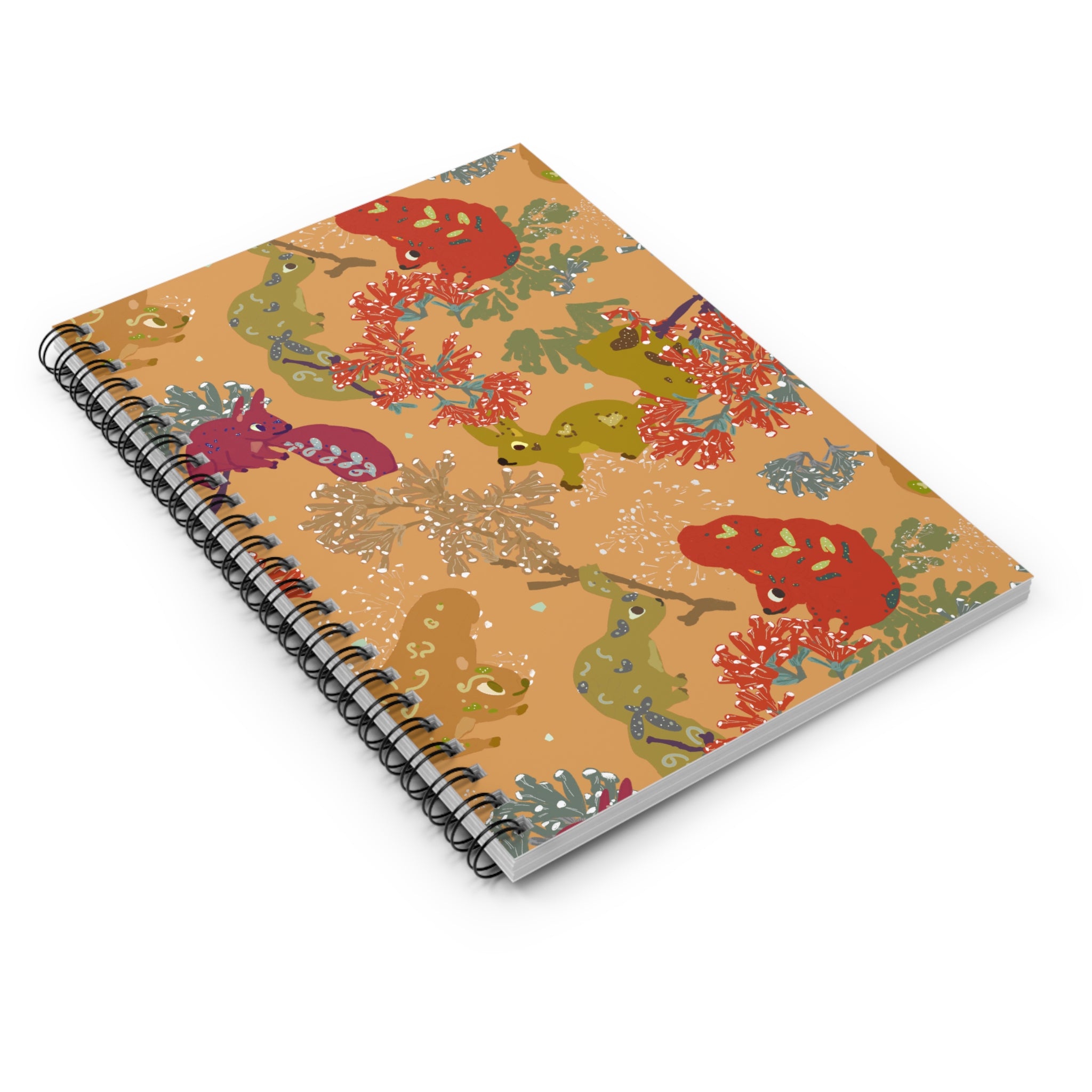 🐿️ Squirrel Spiral Notebook – Autumn Ochre