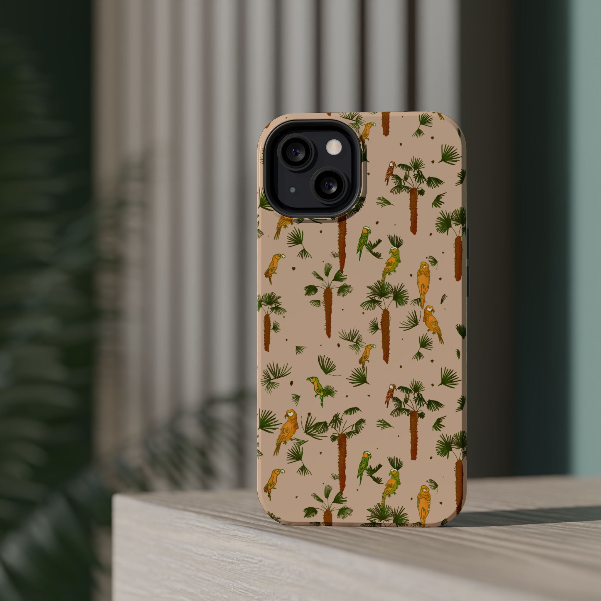 Tropical Paradise Magnetic Tough Case for iPhone Sandy Beige