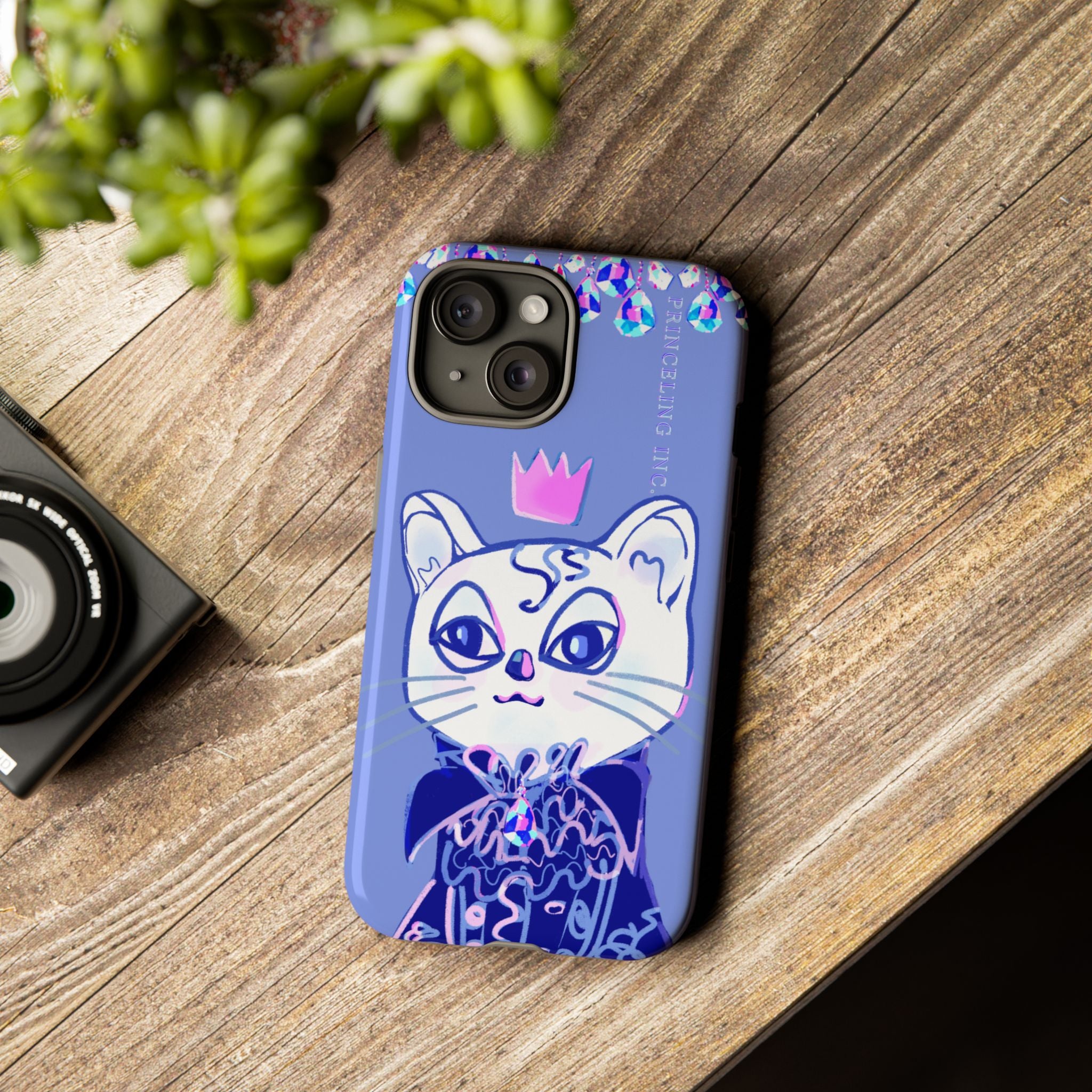 His Meowjesty iPhone Case – Purple Cat Royalty
