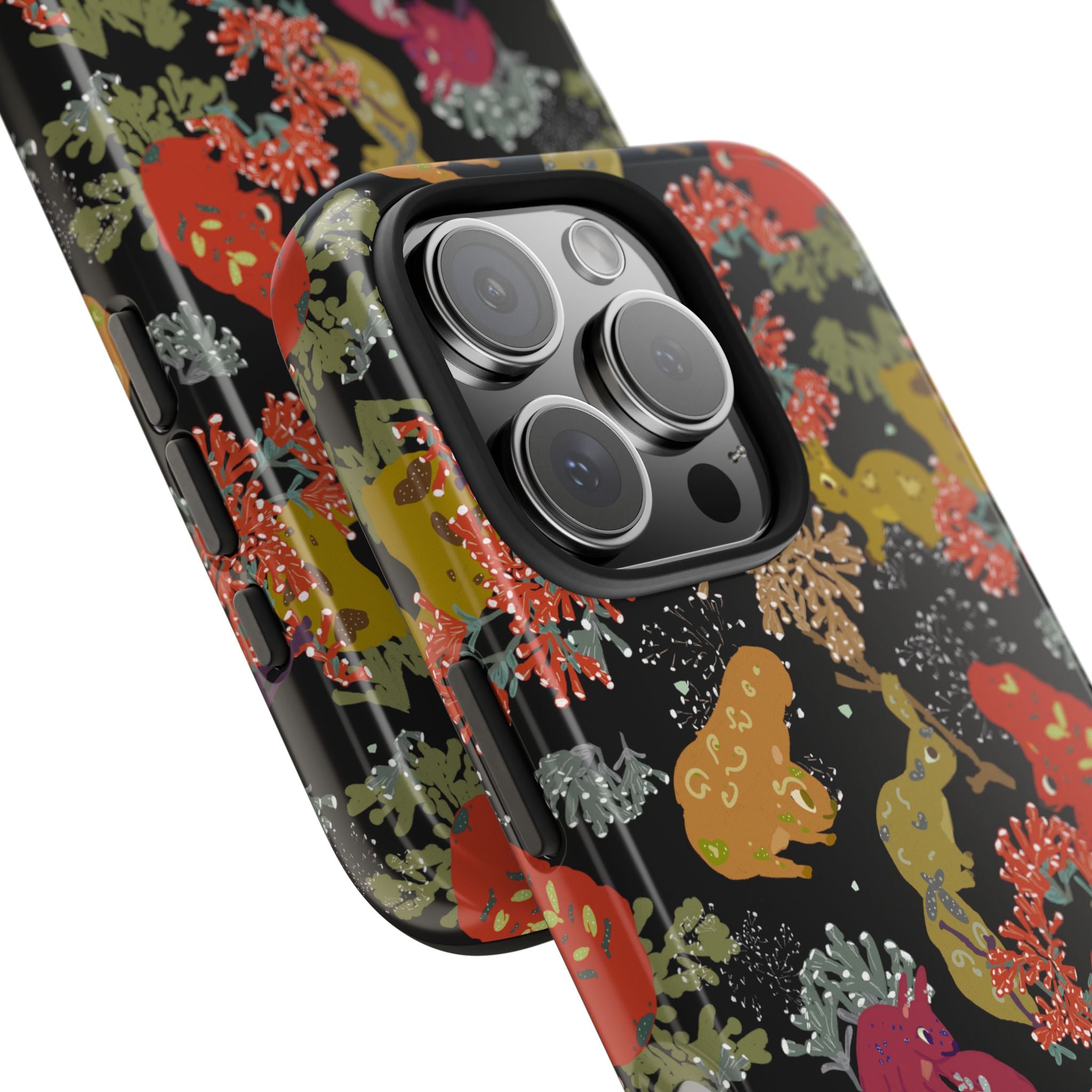 Playful Squirrels Tough Phone Case Black