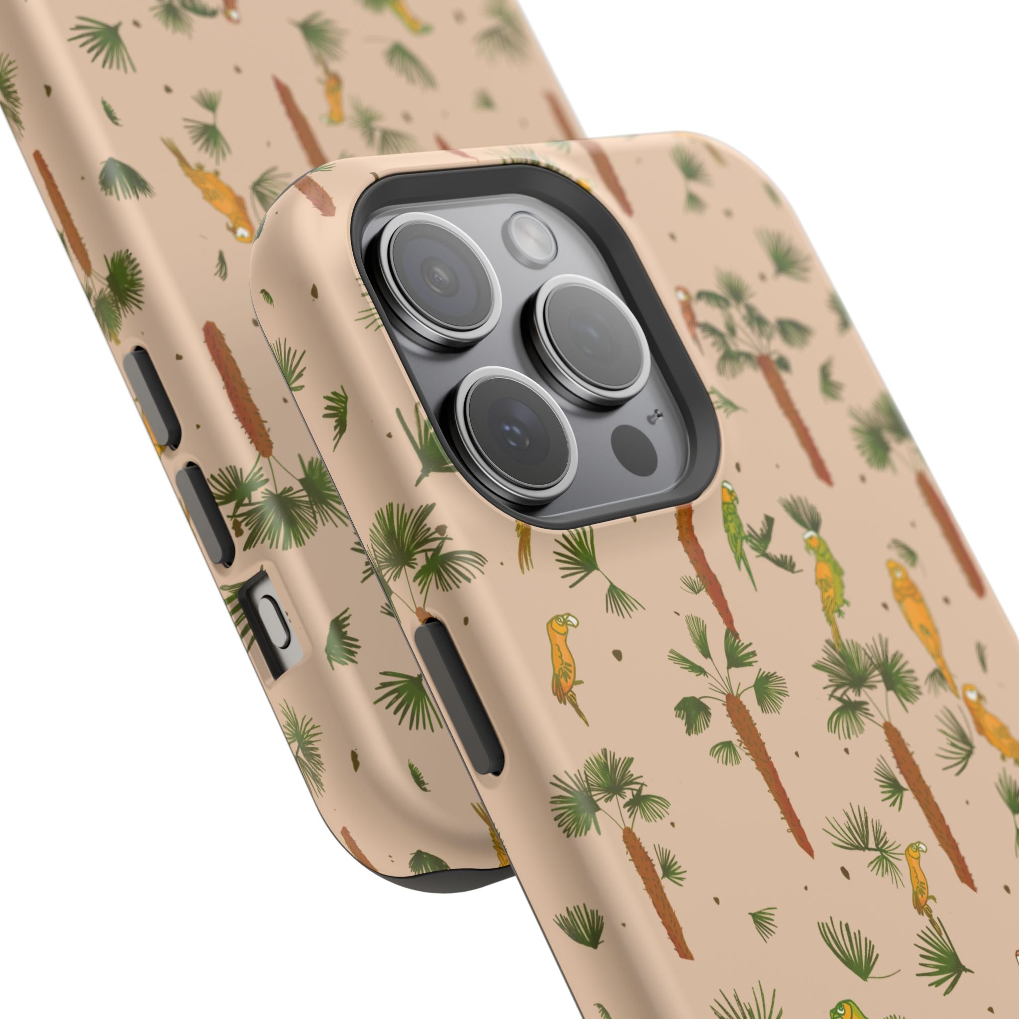 Tropical Paradise Magnetic Tough Case for iPhone Sandy Beige