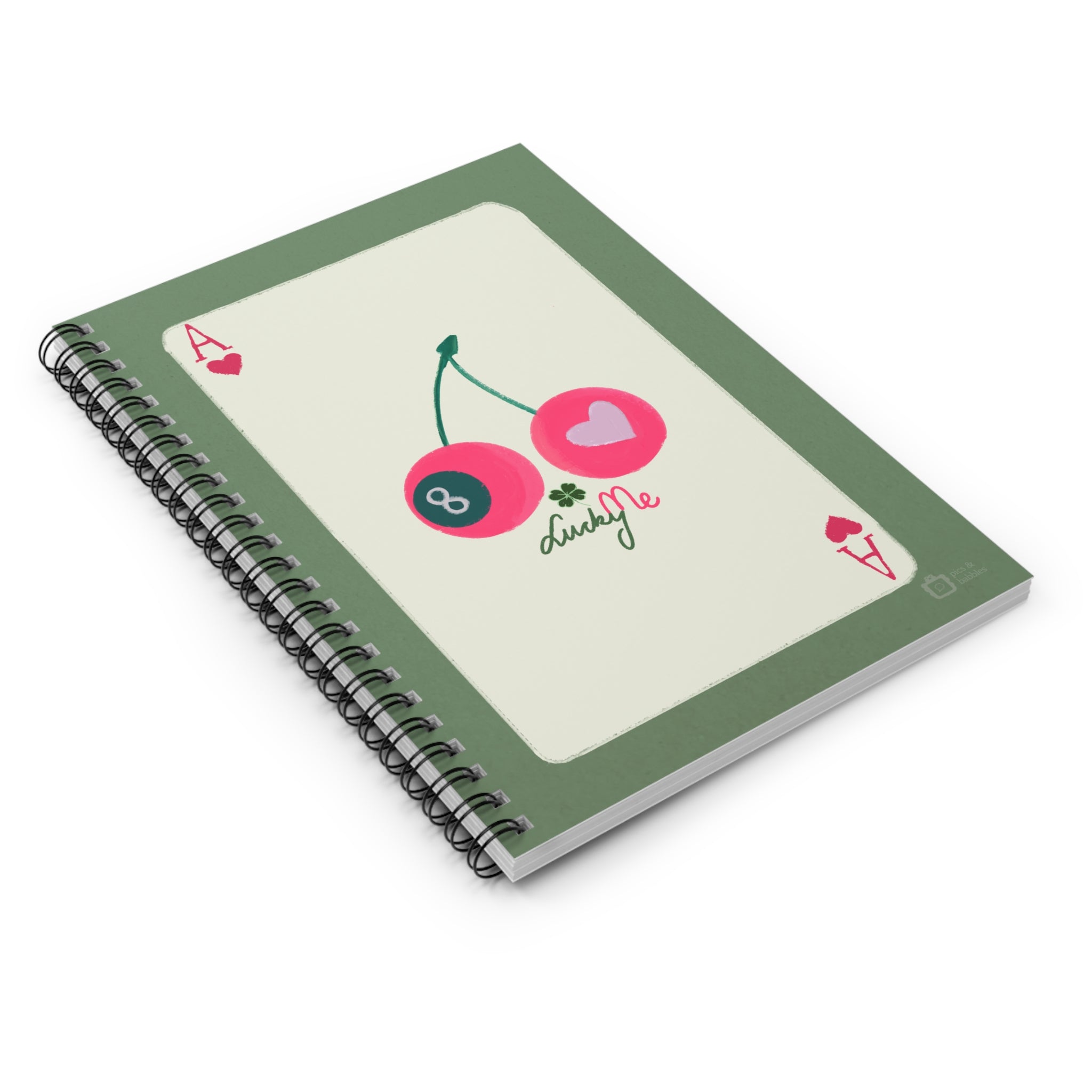 Lucky Me Spiral Notebook Green