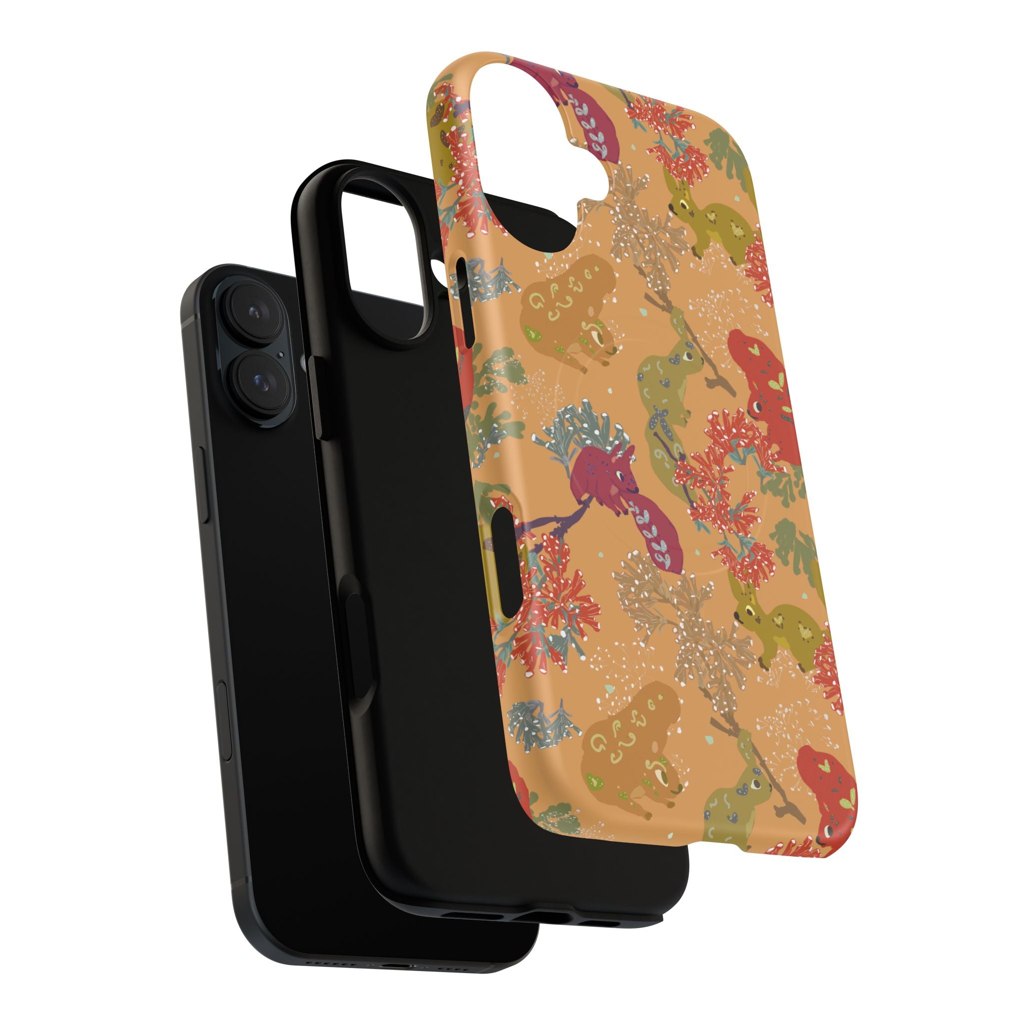 Playful Squirrels Tough Magnetic iPhone Case Apricot