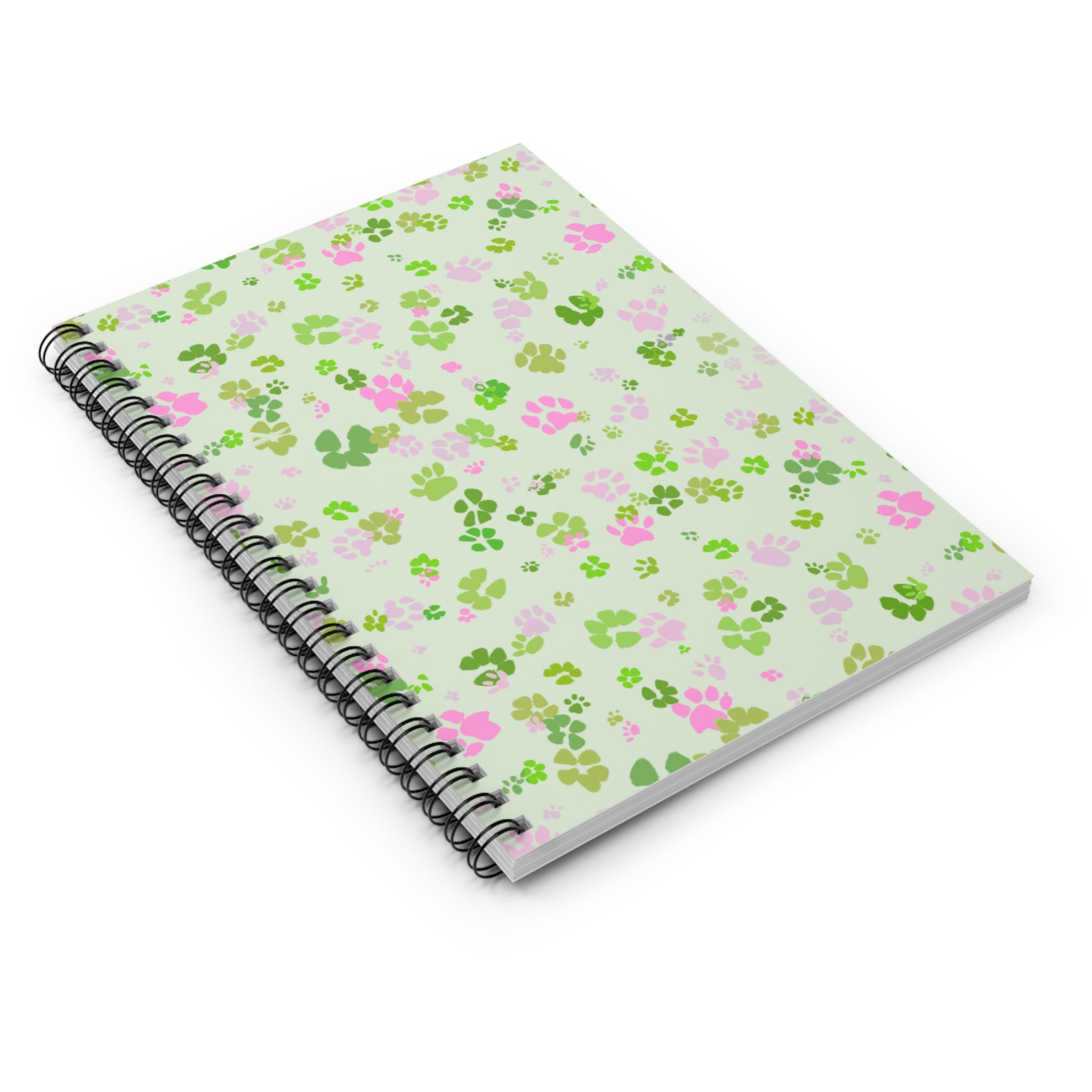 🌿 Whimsy Paws Meadow – Spiral Notebook