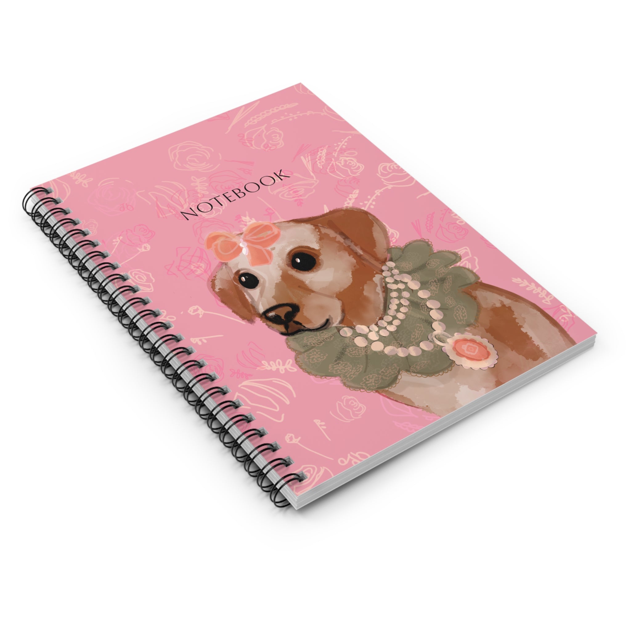🎀 Grande Dame Dog - Dog Spiral-Notebook