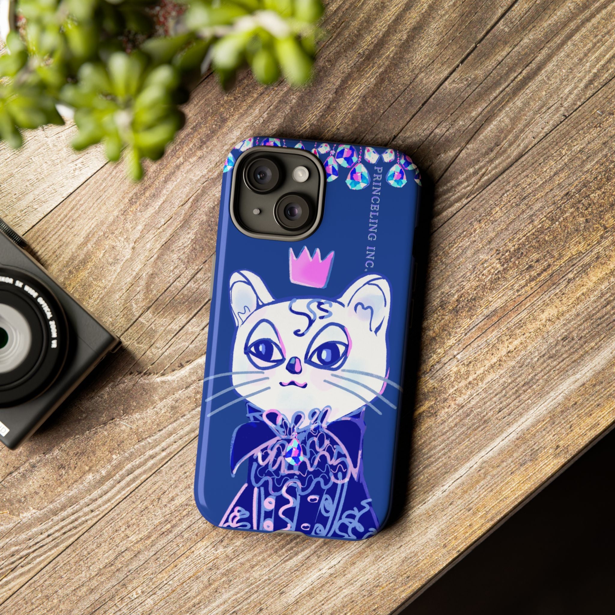 His Meowjesty iPhone Case – Indigo Cat Royalty