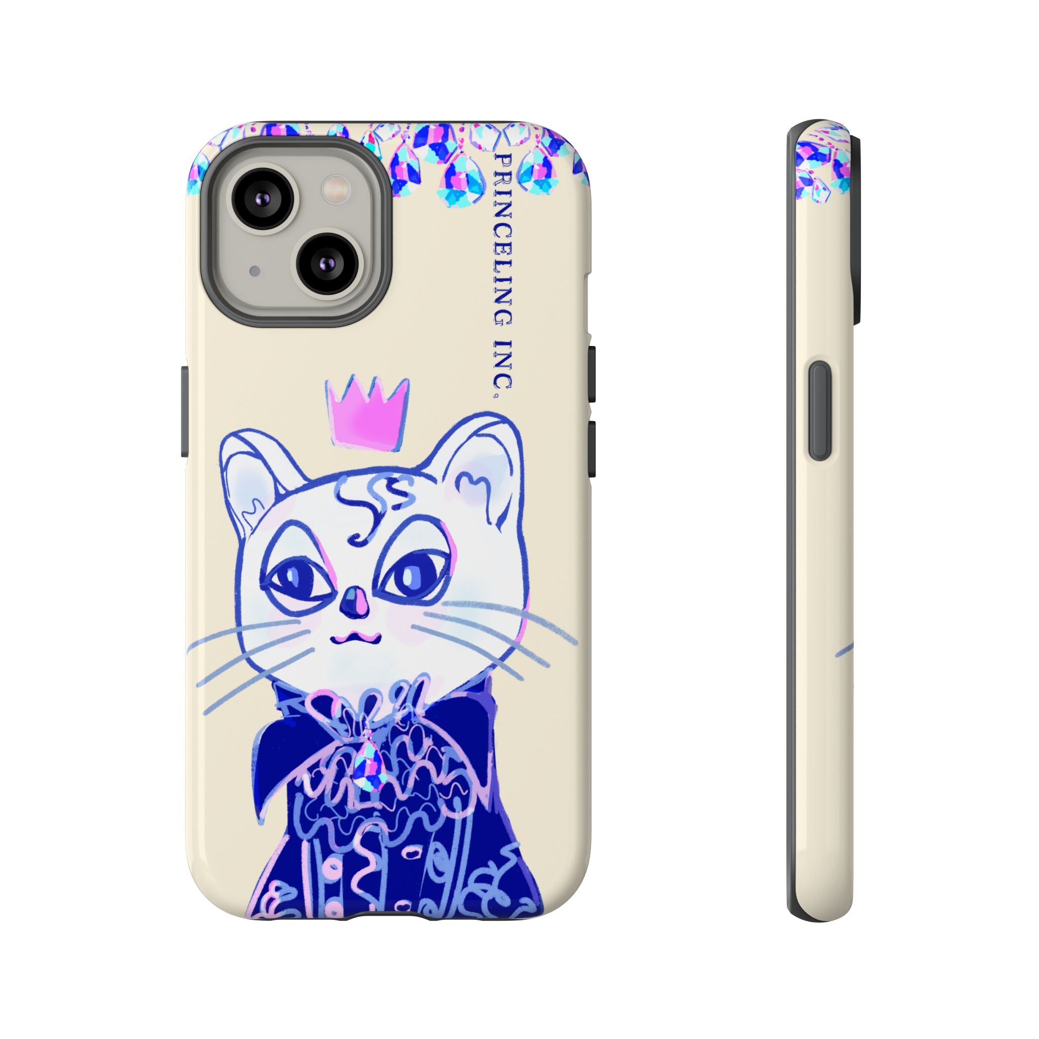 His Meowjesty iPhone Case – Soft Yellow Cat Royalty