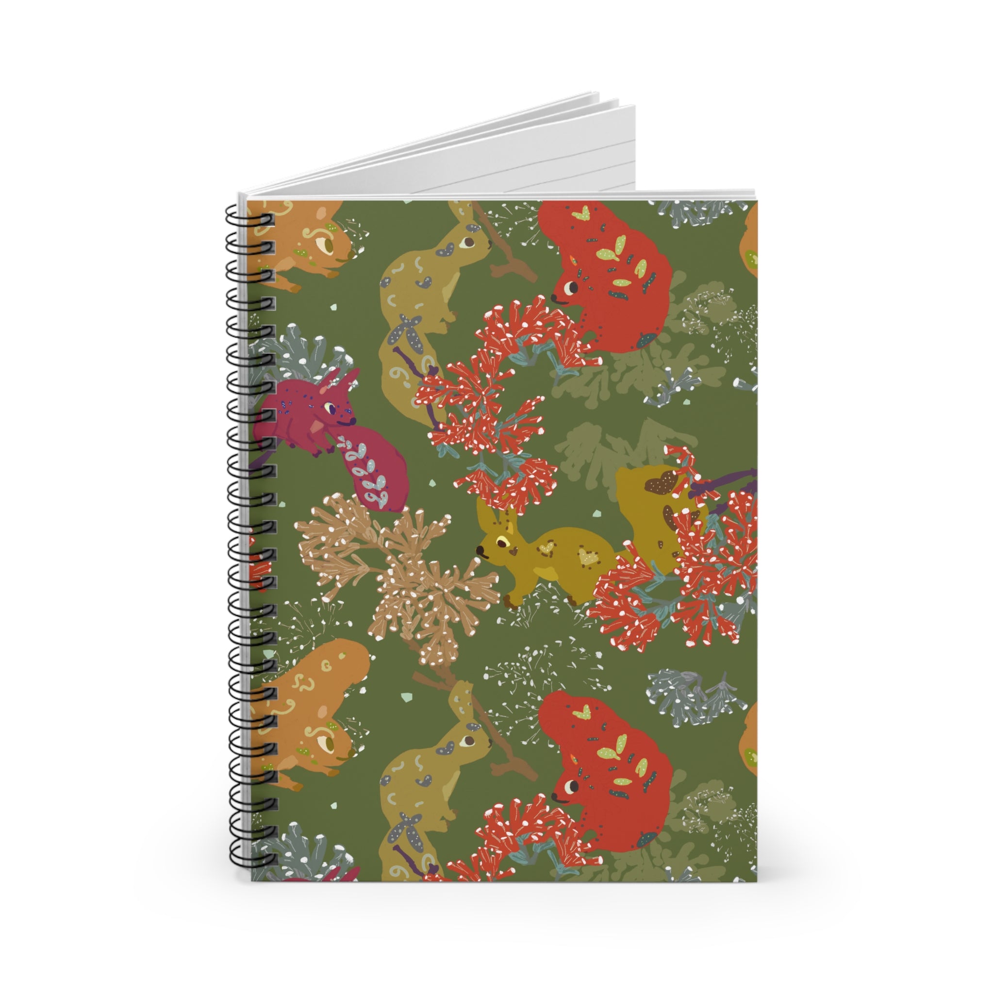 🐿️ Squirrel Spiral Notebook – Forest Whimsy