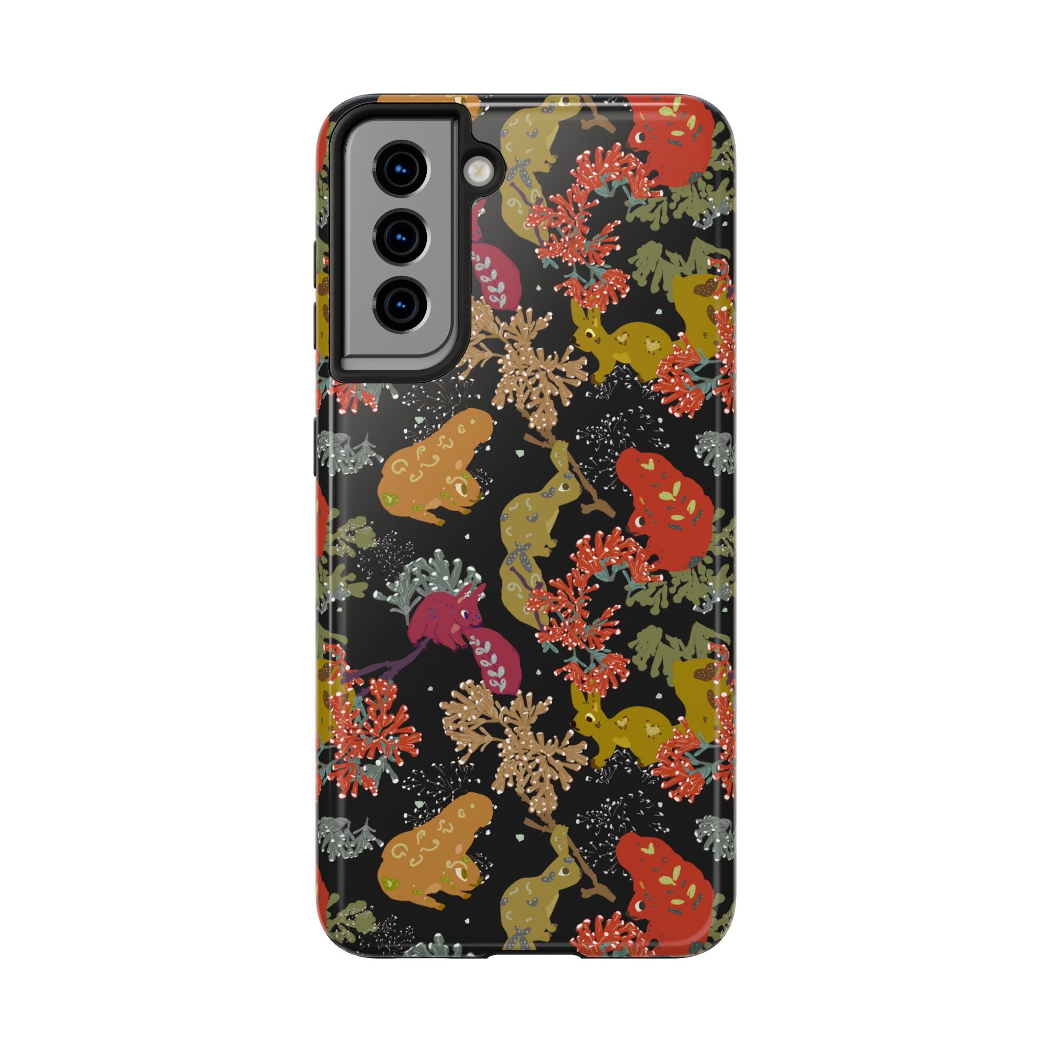 Playful Squirrels Tough Phone Case Black