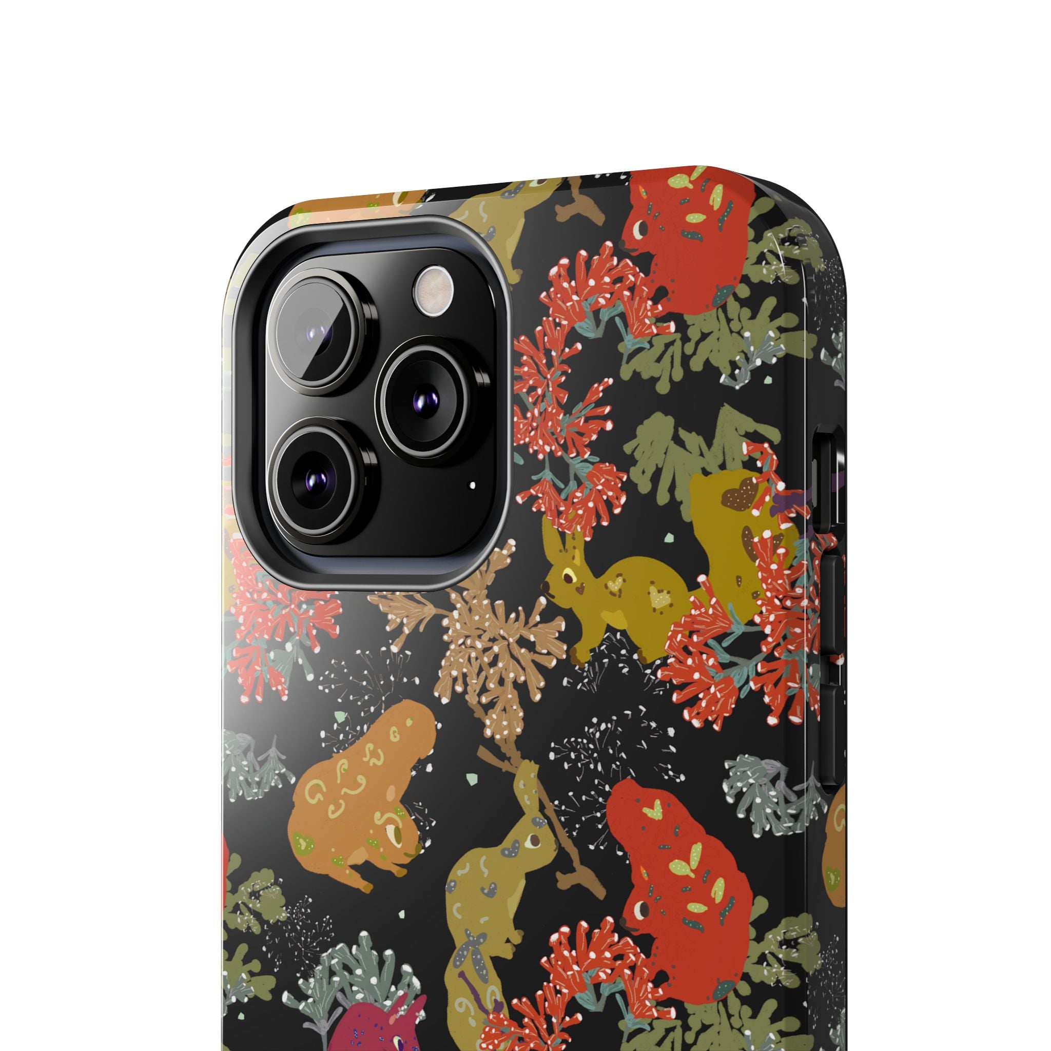 Playful Squirrels Tough Phone Case Black