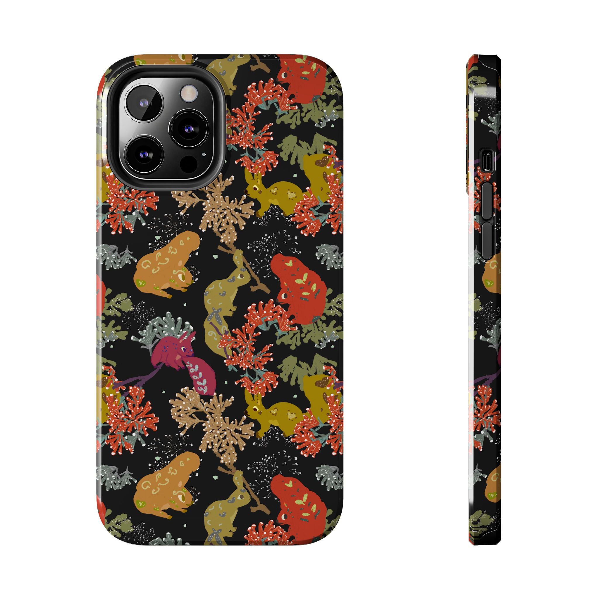 Playful Squirrels Tough Phone Case Black