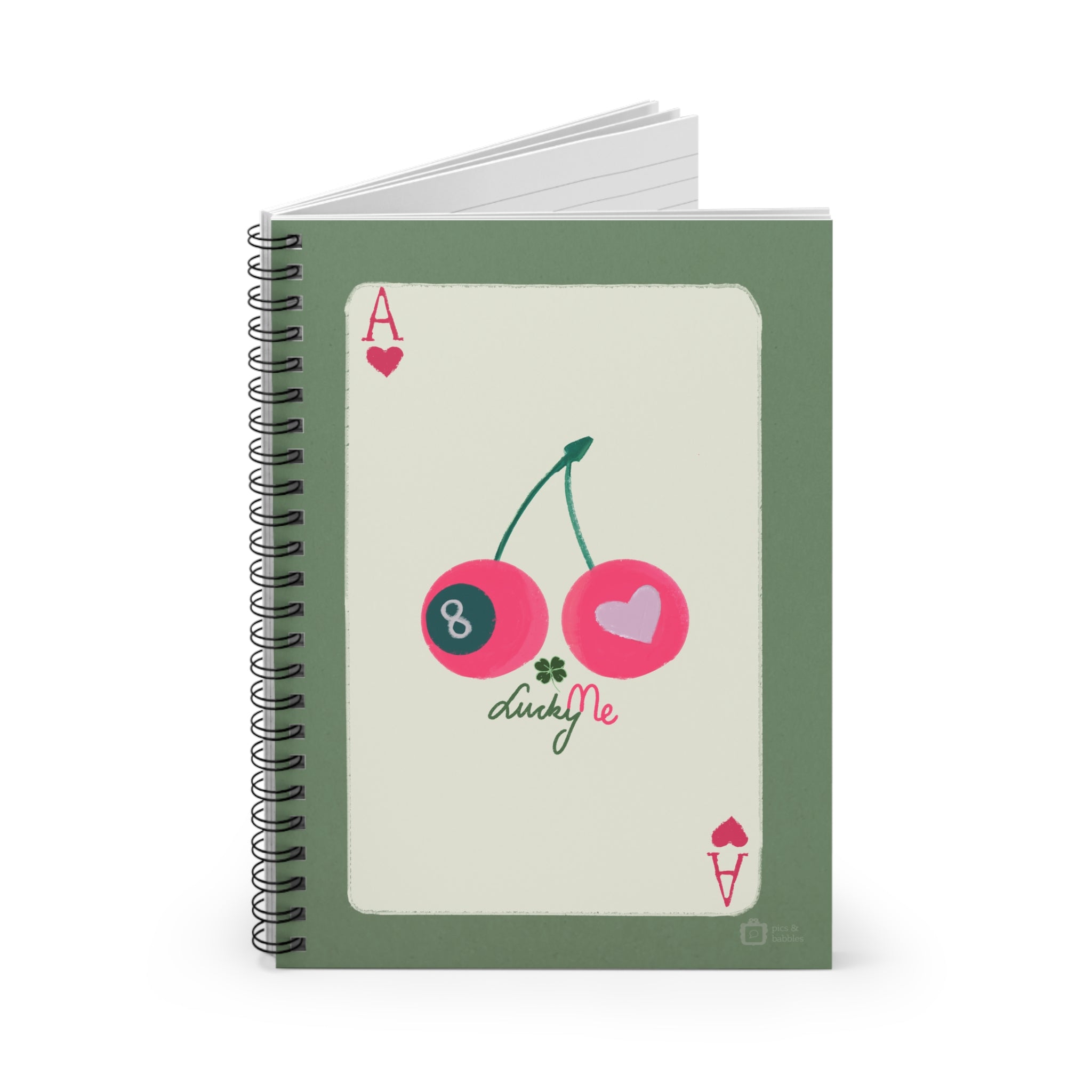 Lucky Me Spiral Notebook Green