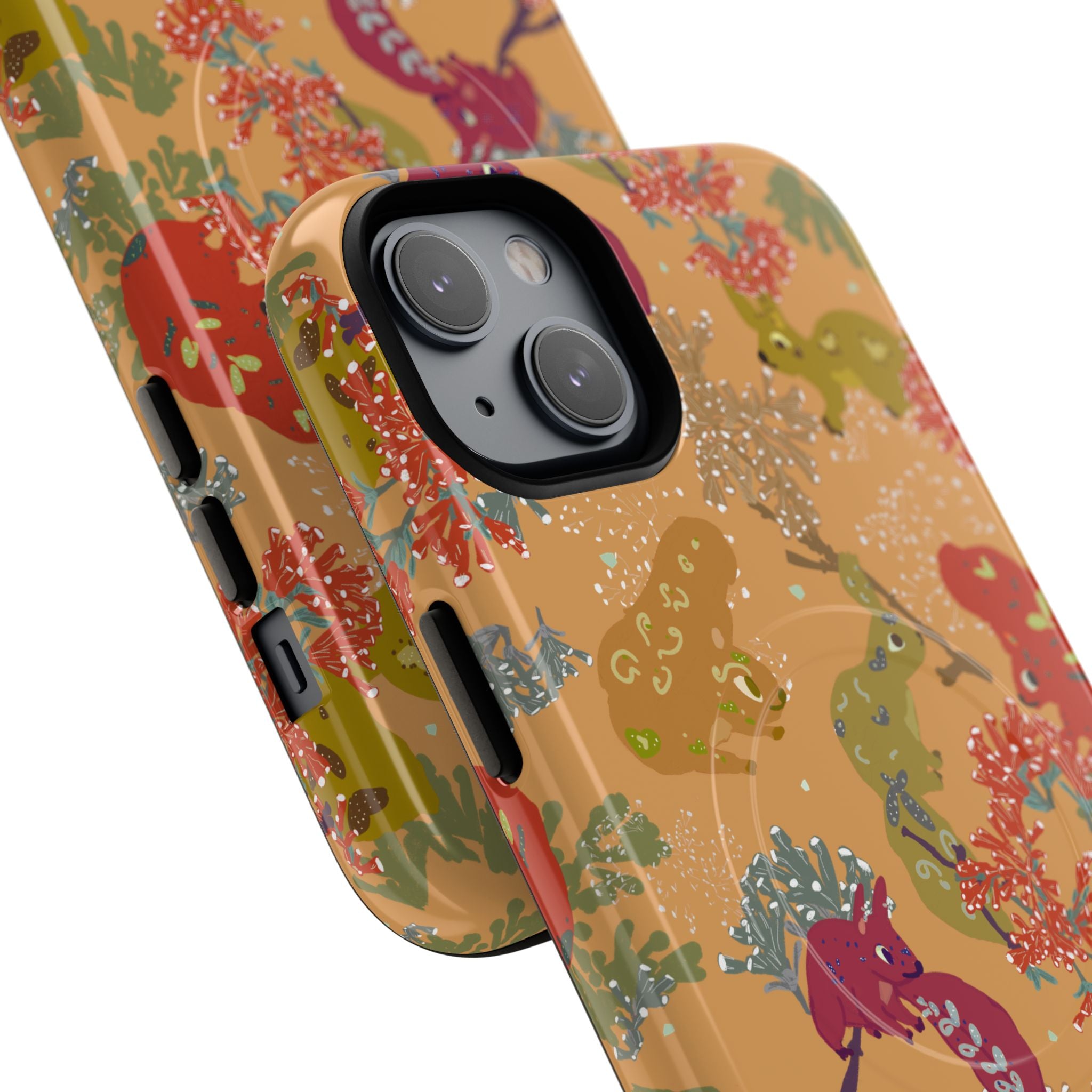 Playful Squirrels Tough Magnetic iPhone Case Apricot