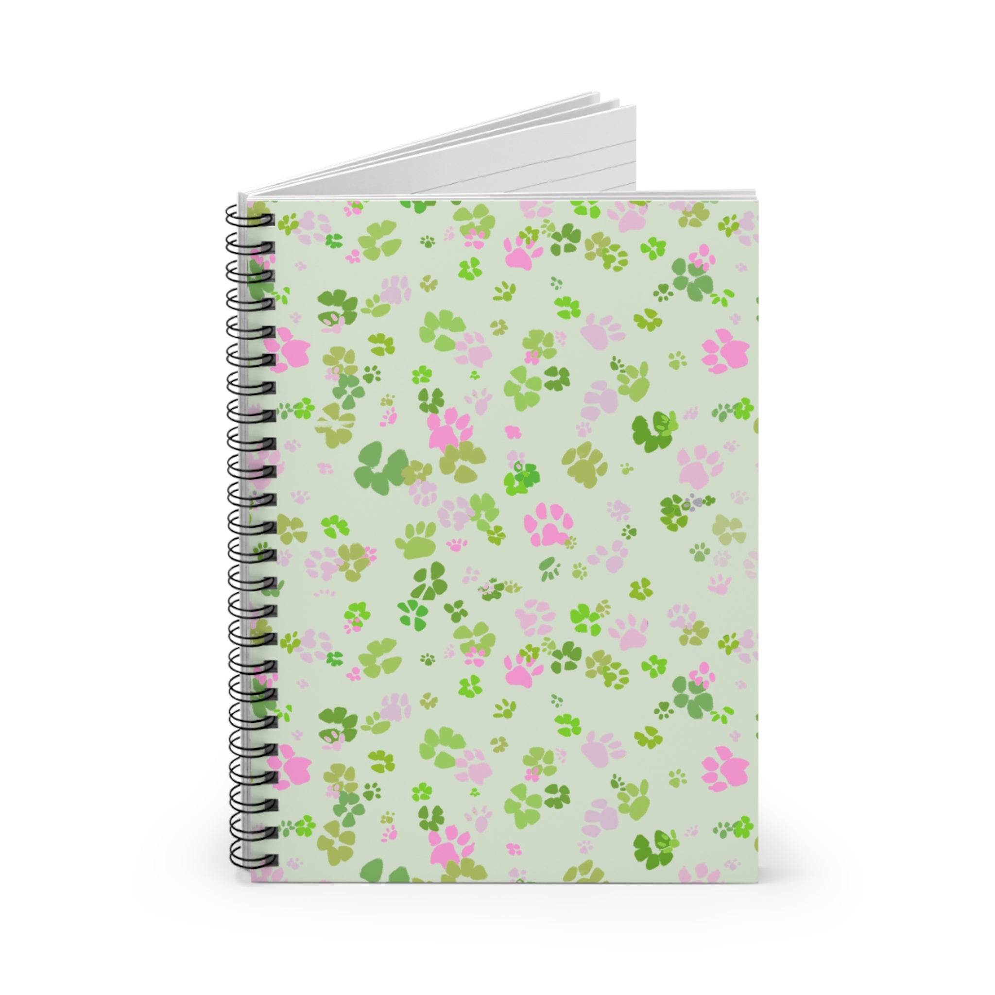 🌿 Whimsy Paws Meadow – Spiral Notebook