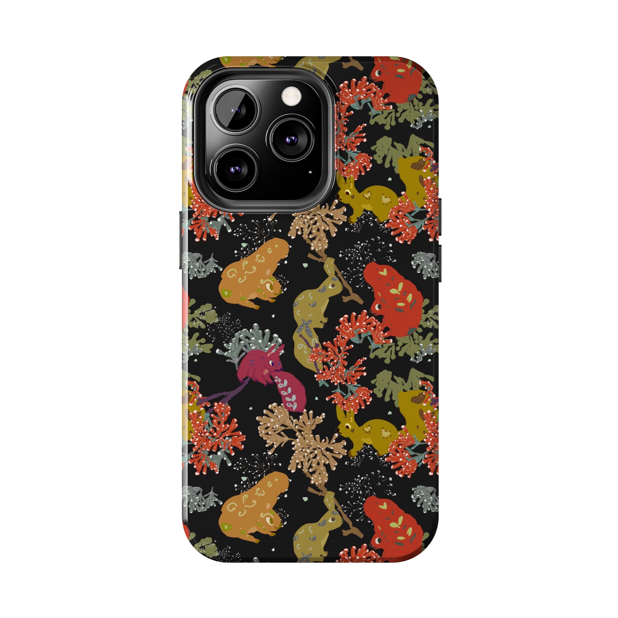 Playful Squirrels Tough Phone Case Black