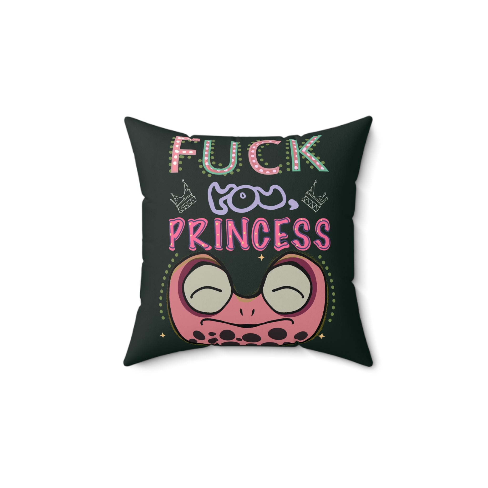 Sassy Frog Faux Suede Pillow Licorice