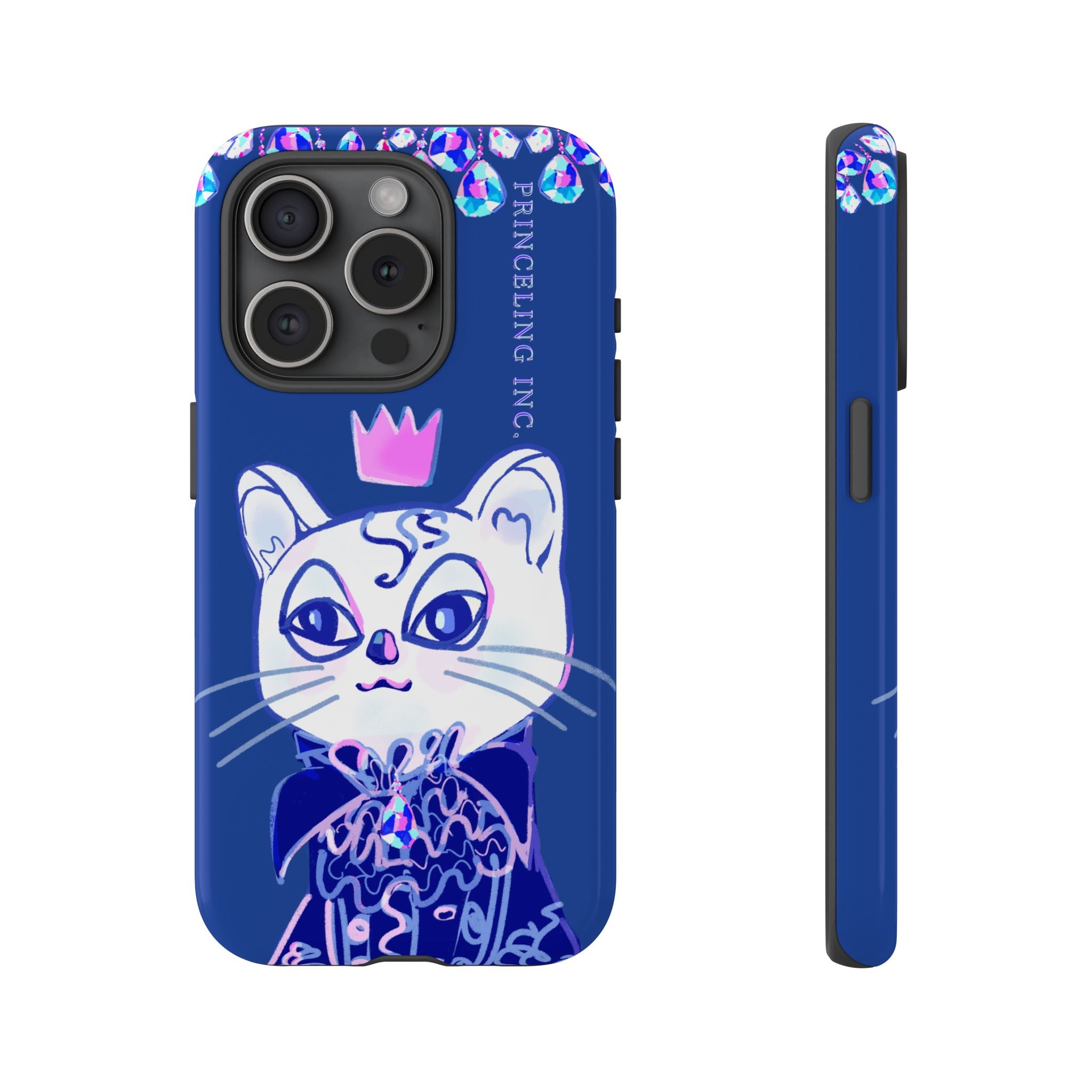 His Meowjesty iPhone Case – Indigo Cat Royalty