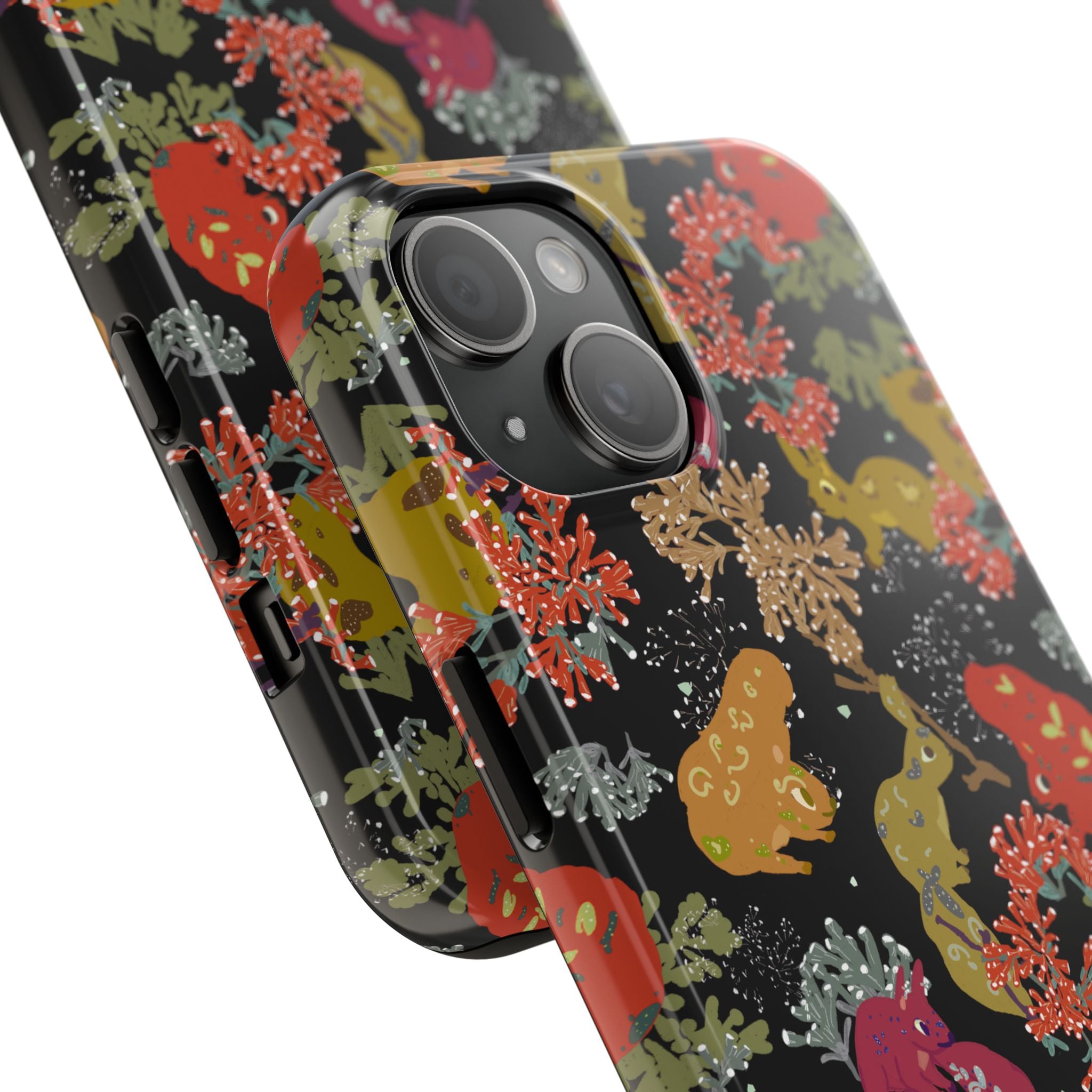 Playful Squirrels Tough Phone Case Black