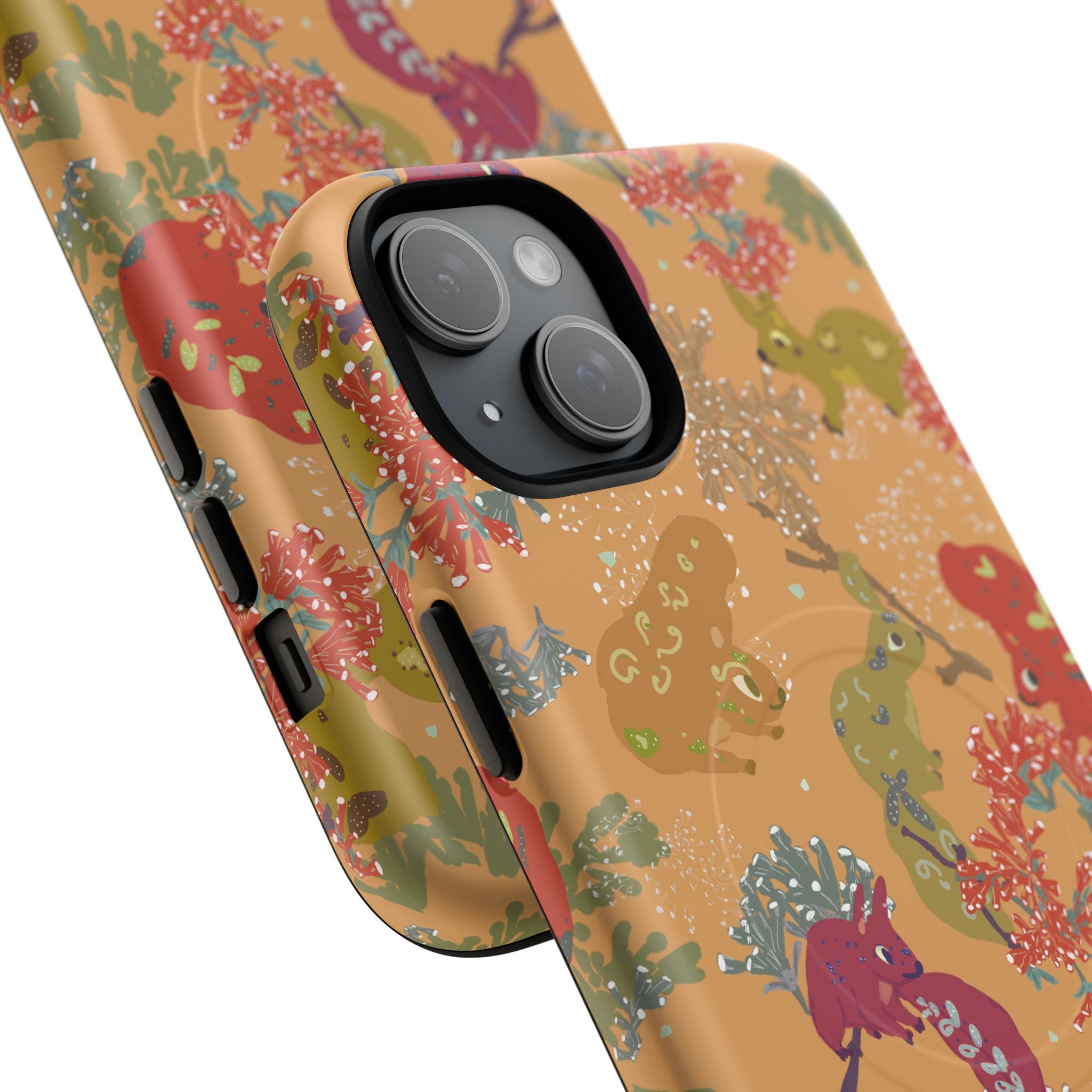 Playful Squirrels Tough Magnetic iPhone Case Apricot