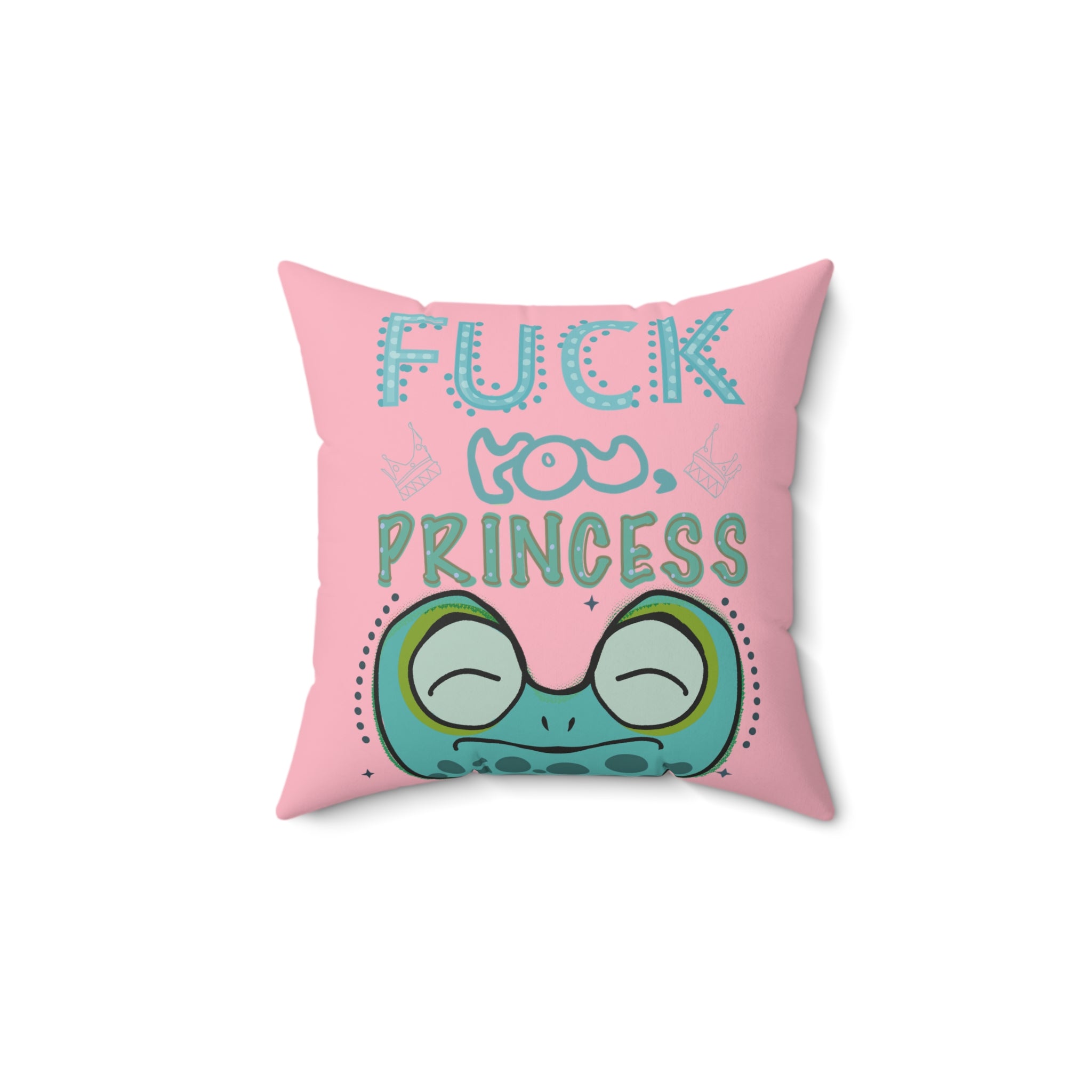 Sassy Frog Faux Suede Pillow Pink