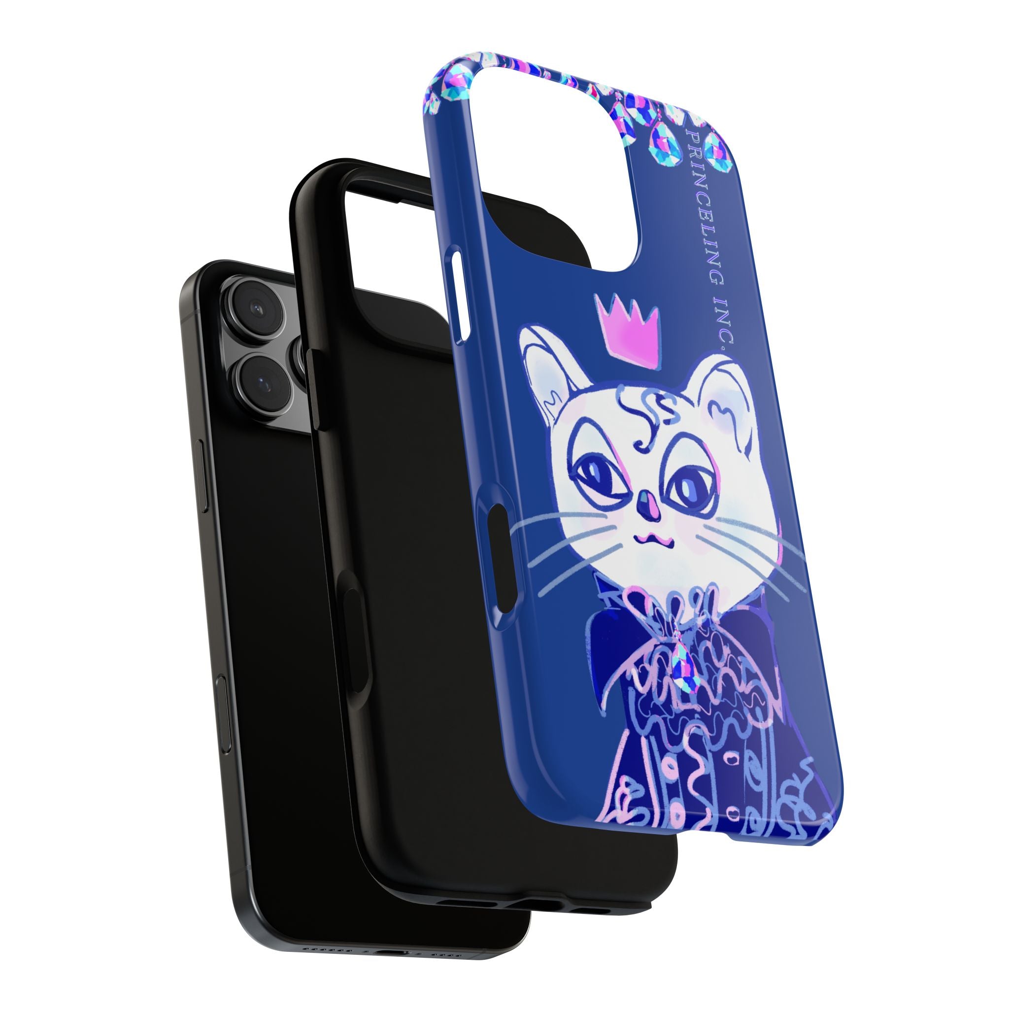 His Meowjesty iPhone Case – Indigo Cat Royalty