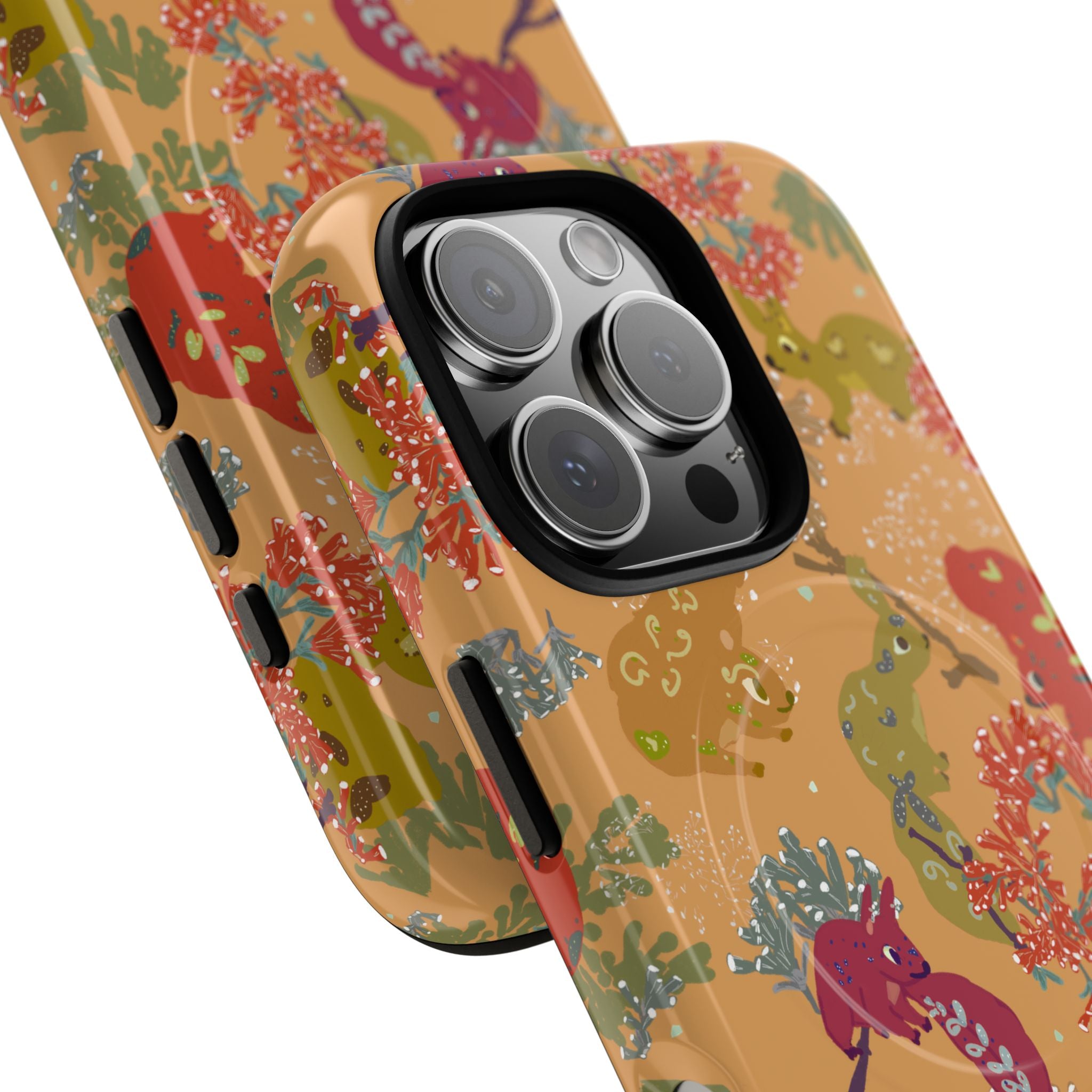 Playful Squirrels Tough Magnetic iPhone Case Apricot