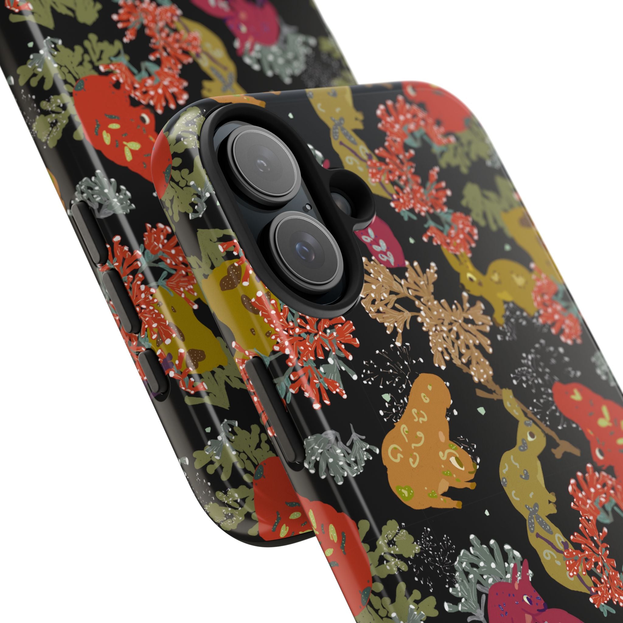 Playful Squirrels Tough Phone Case Black