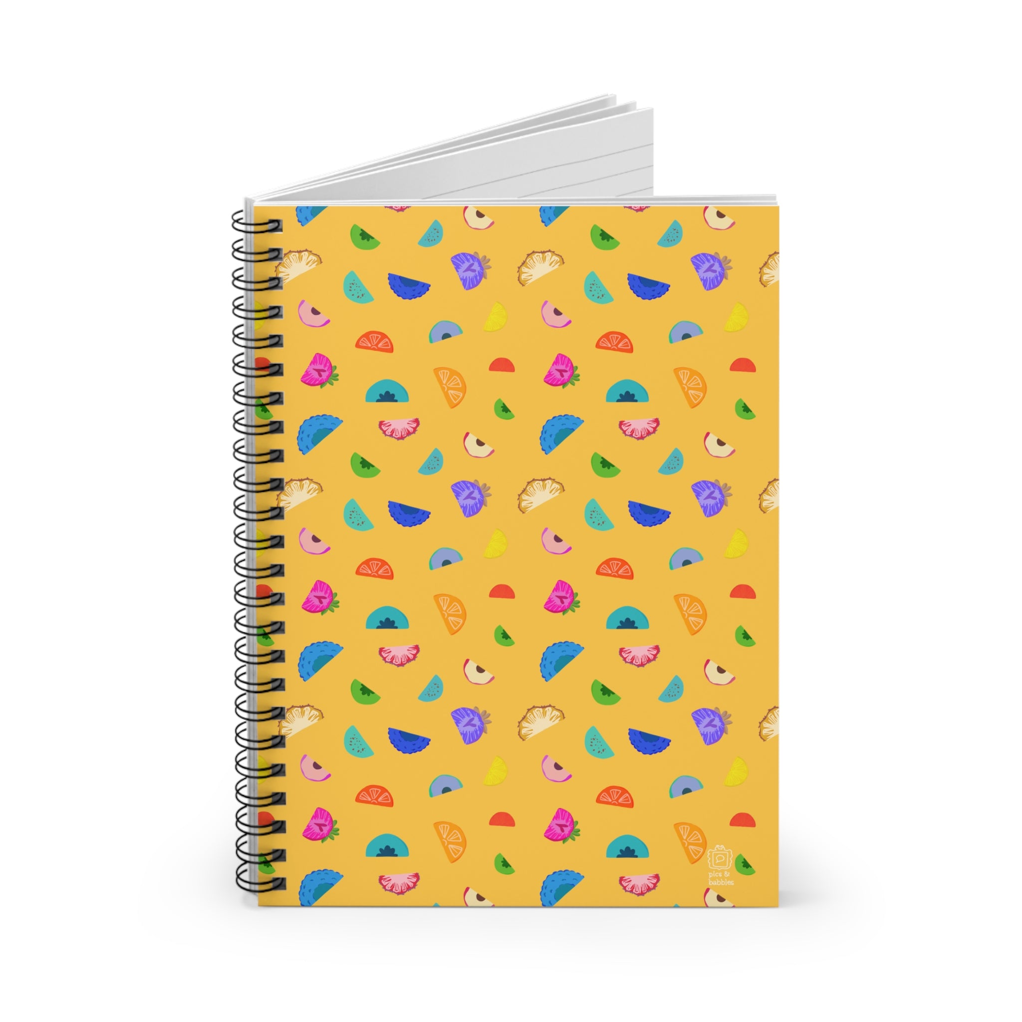 ☀️ Tutti Frutti Spiral Notebook – Sunny Yellow