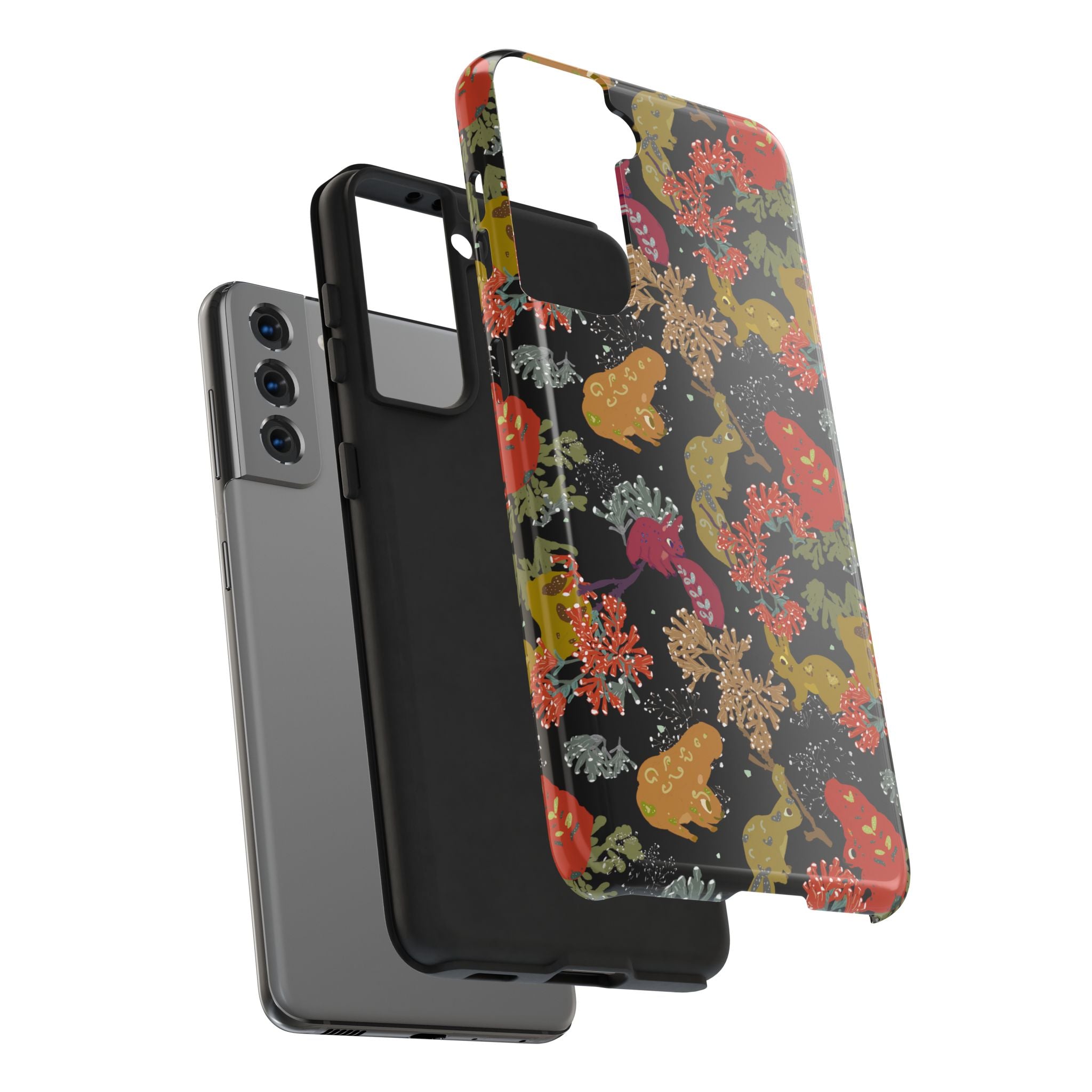 Playful Squirrels Tough Phone Case Black