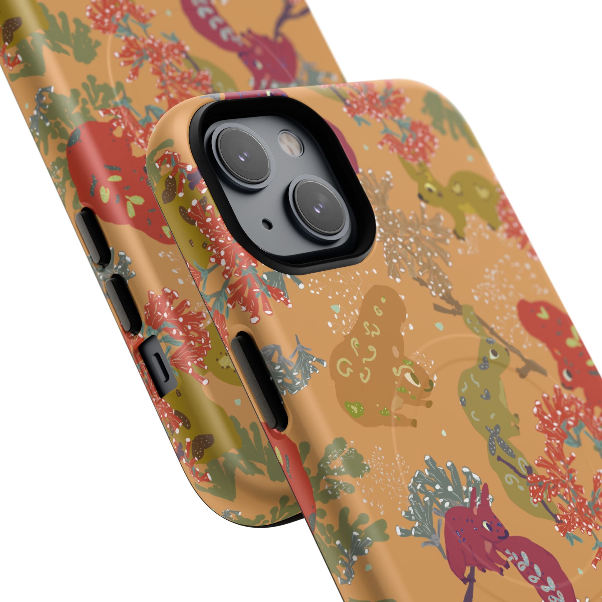 Playful Squirrels Tough Magnetic iPhone Case Apricot