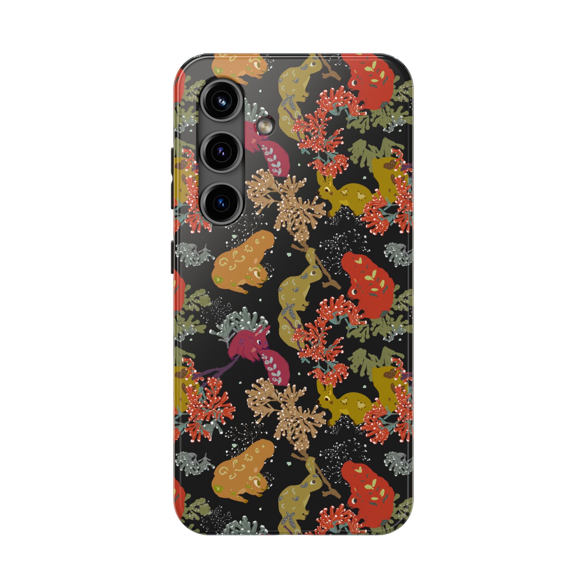 Playful Squirrels Tough Phone Case Black