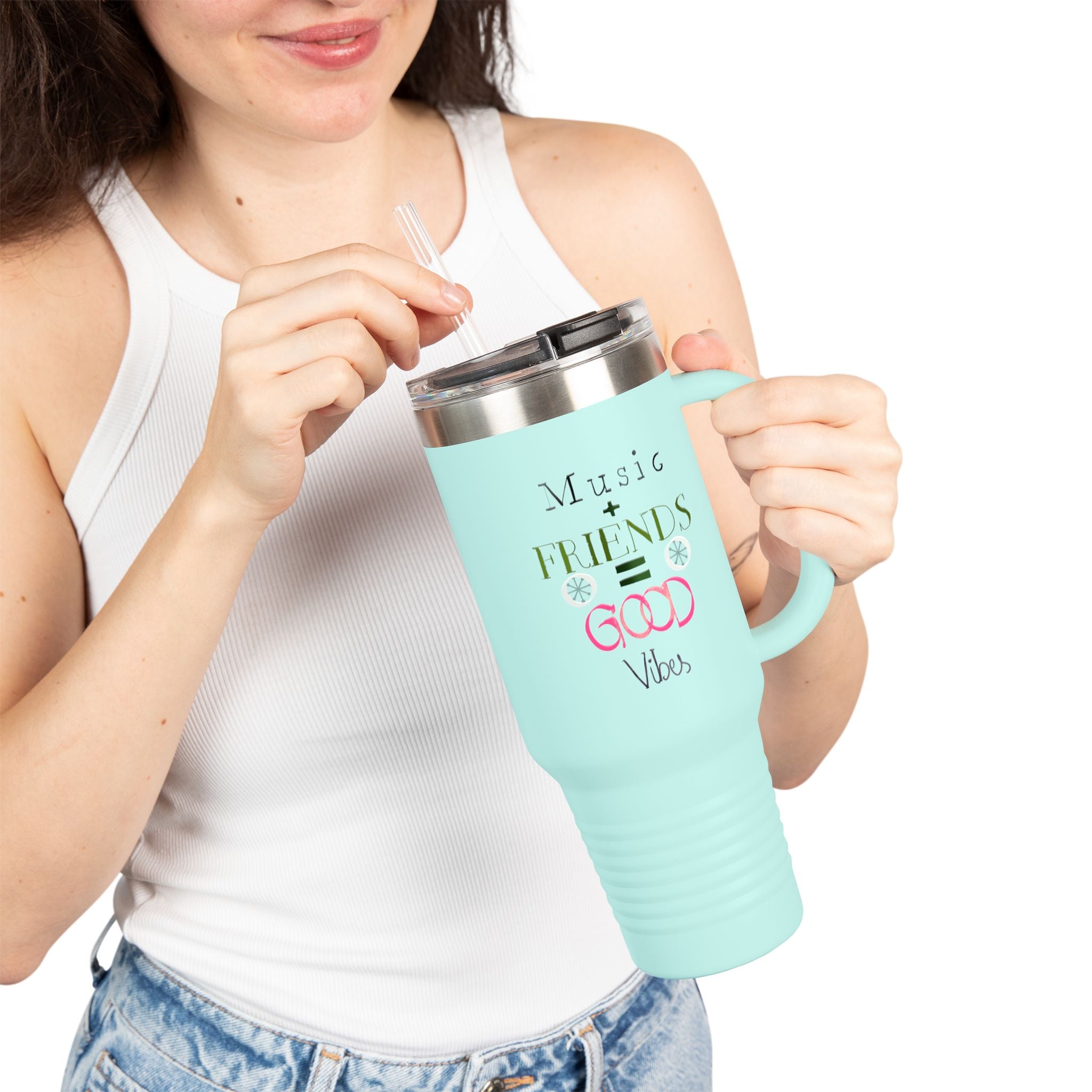 🧋 Good Vibes Insulated Travel Mug | 40 oz“