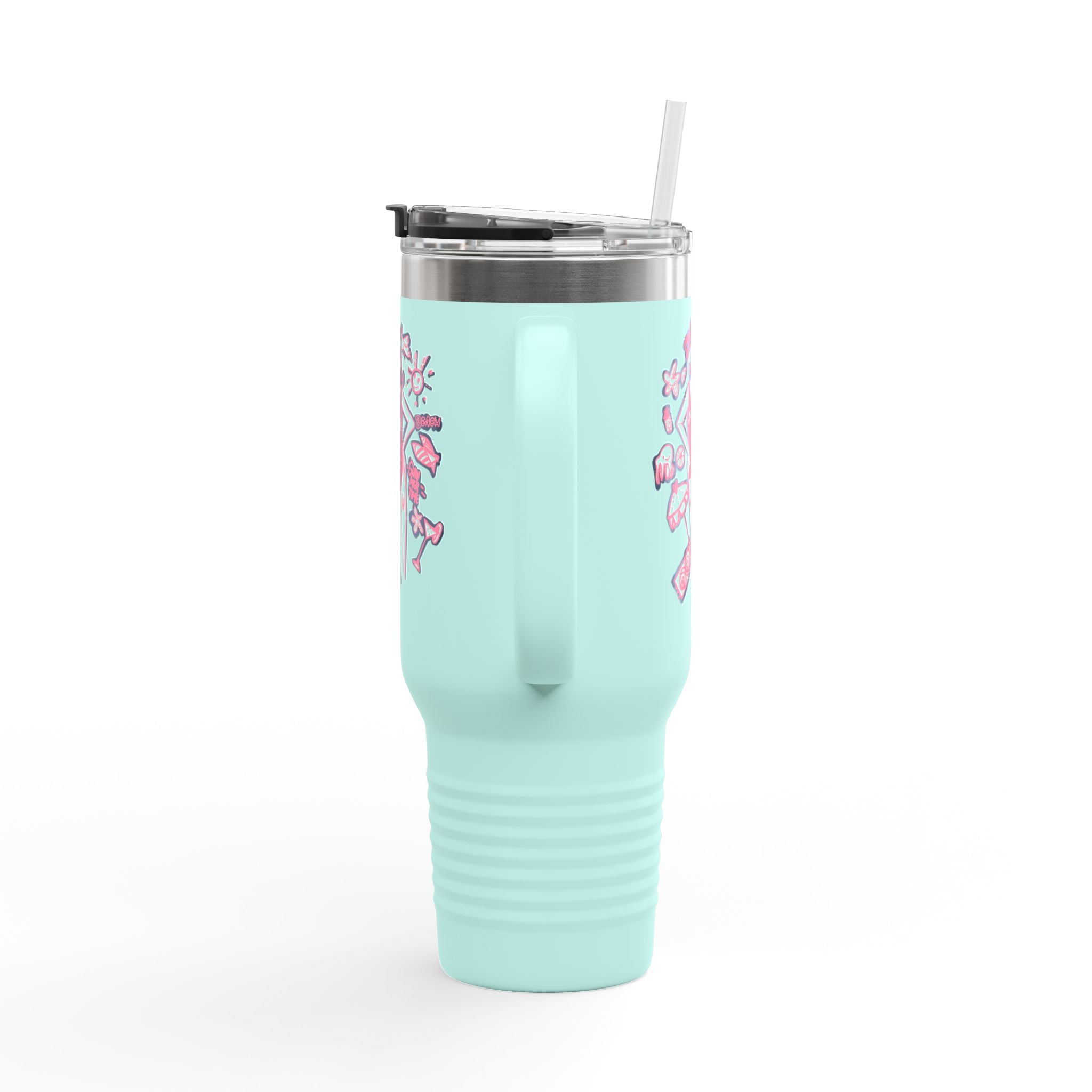 ☀️ Sun Babe – 40oz Summer Tumbler with Straw & Handle