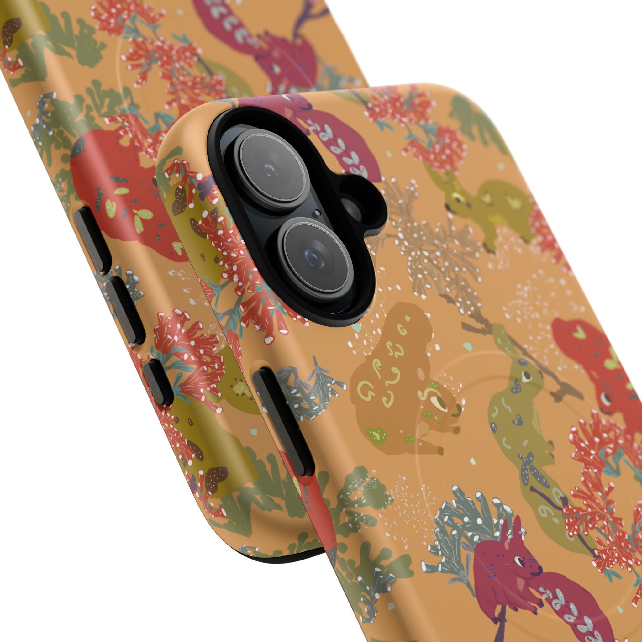 Playful Squirrels Tough Magnetic iPhone Case Apricot