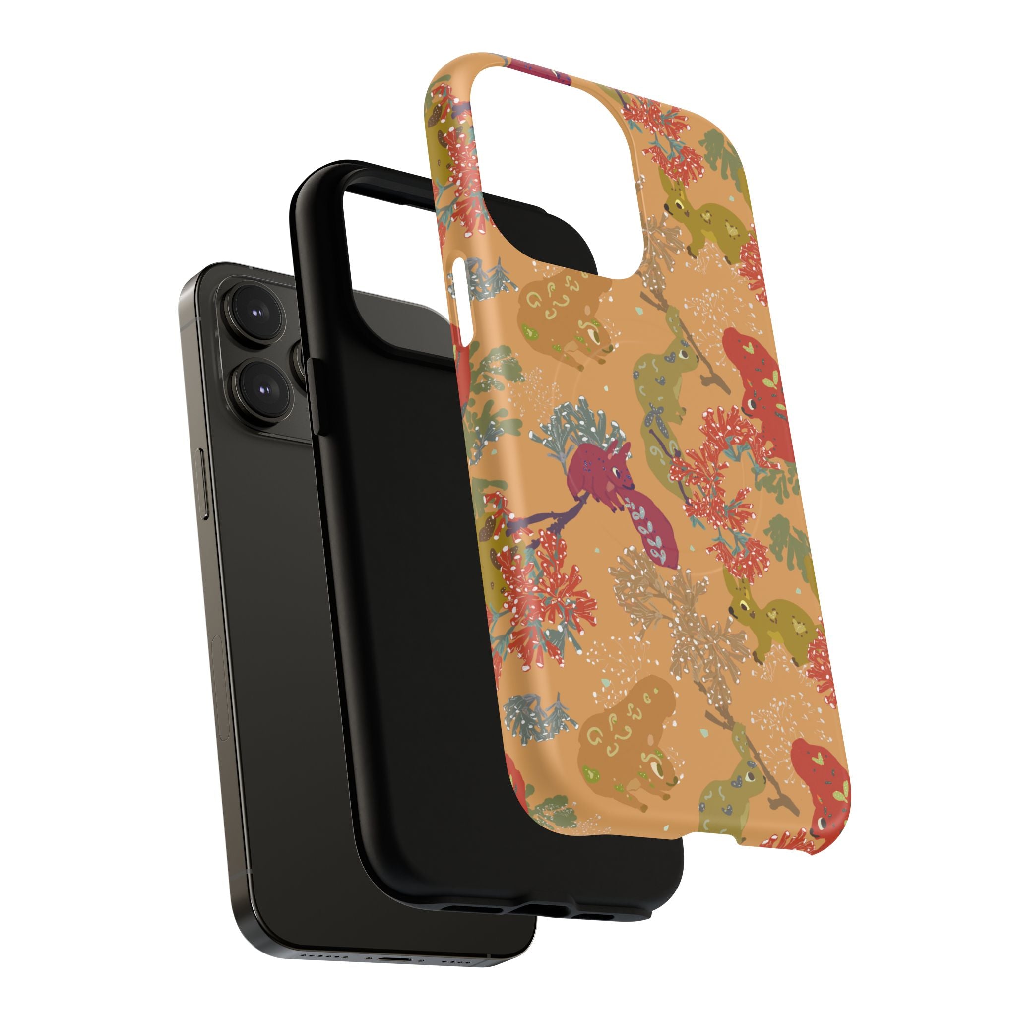 Playful Squirrels Tough Magnetic iPhone Case Apricot