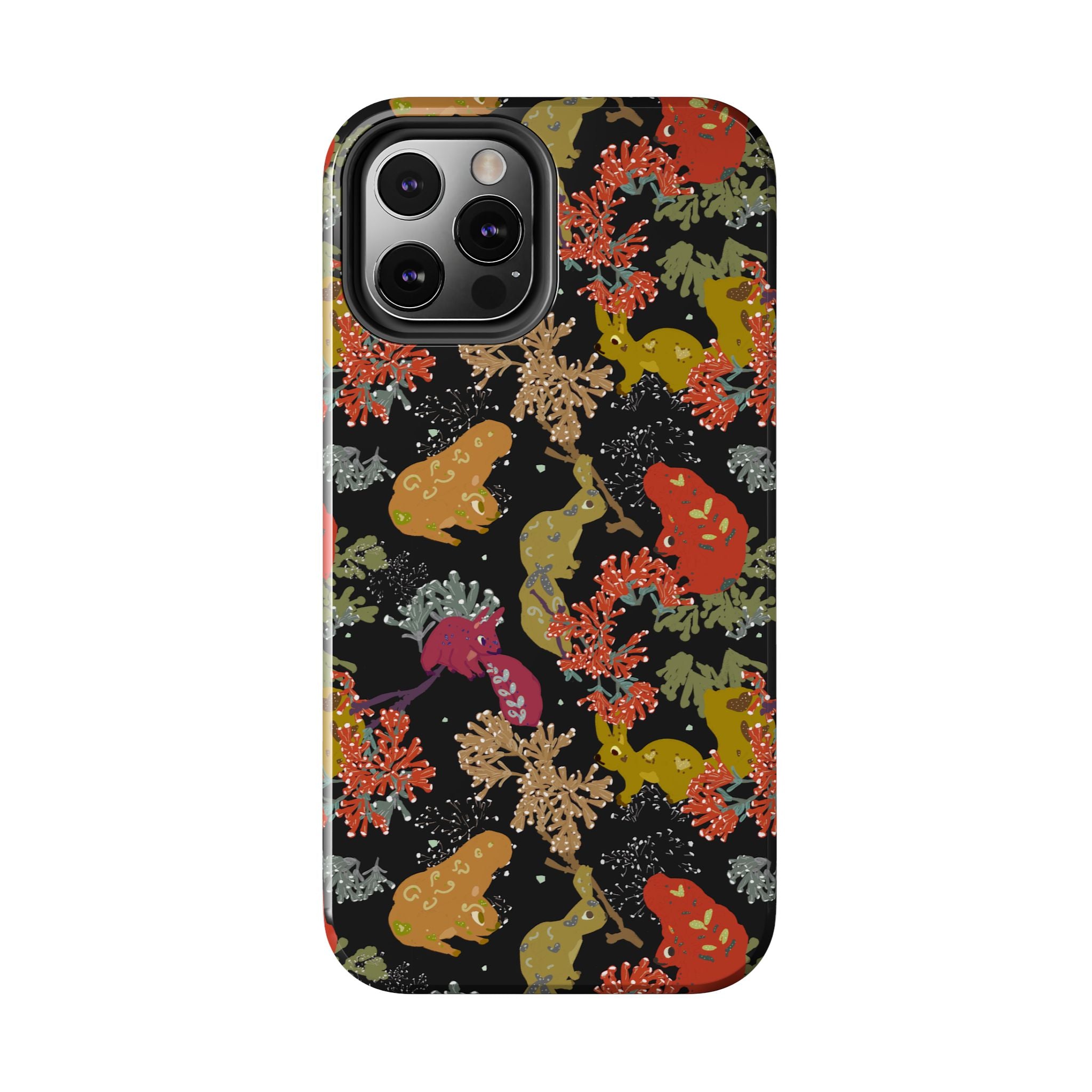 Playful Squirrels Tough Phone Case Black