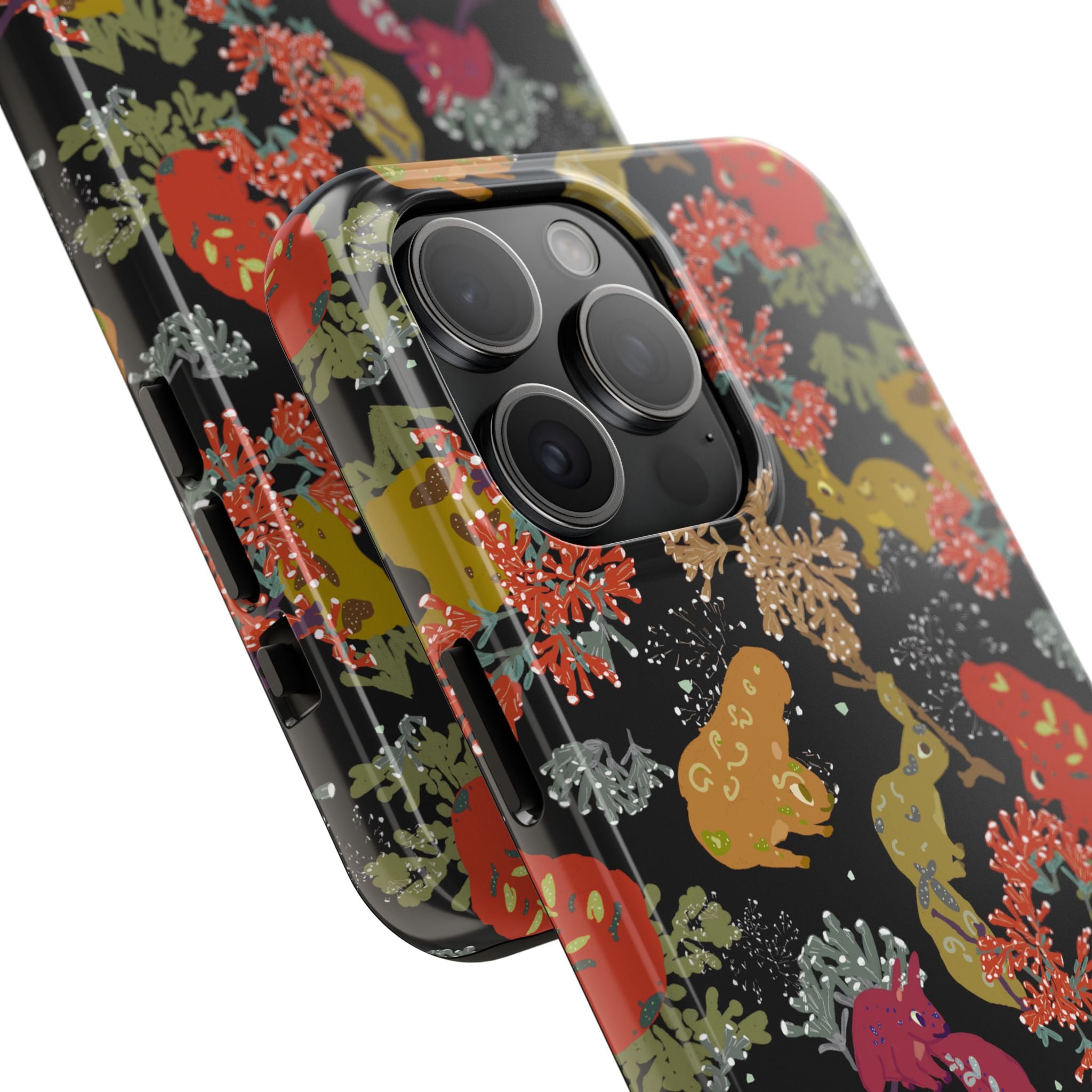 Playful Squirrels Tough Phone Case Black