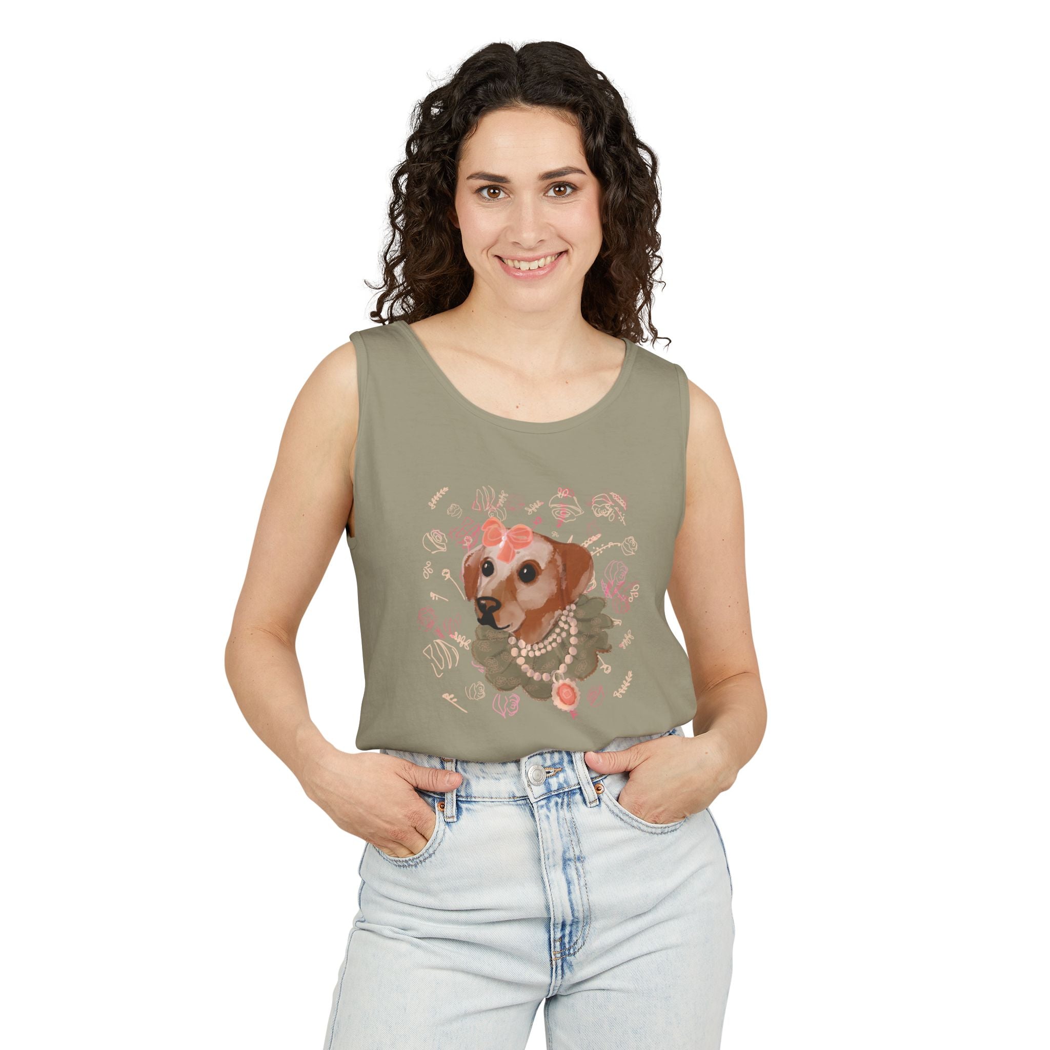 πΆ Baroque Pup Tank Top β Vintage Dog Portrait Shirt β Petcore Aesthetic Graphic Tee