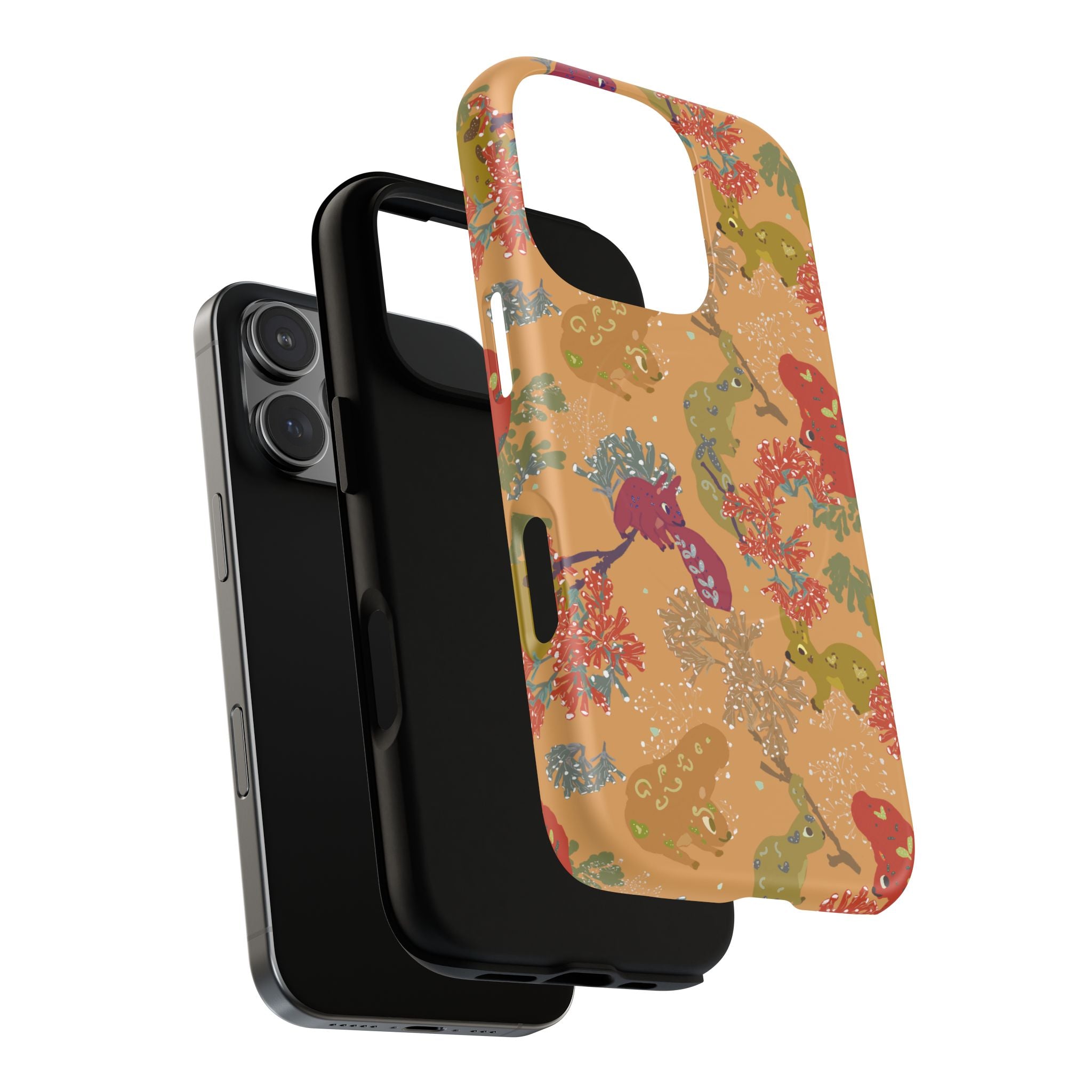 Playful Squirrels Tough Magnetic iPhone Case Apricot