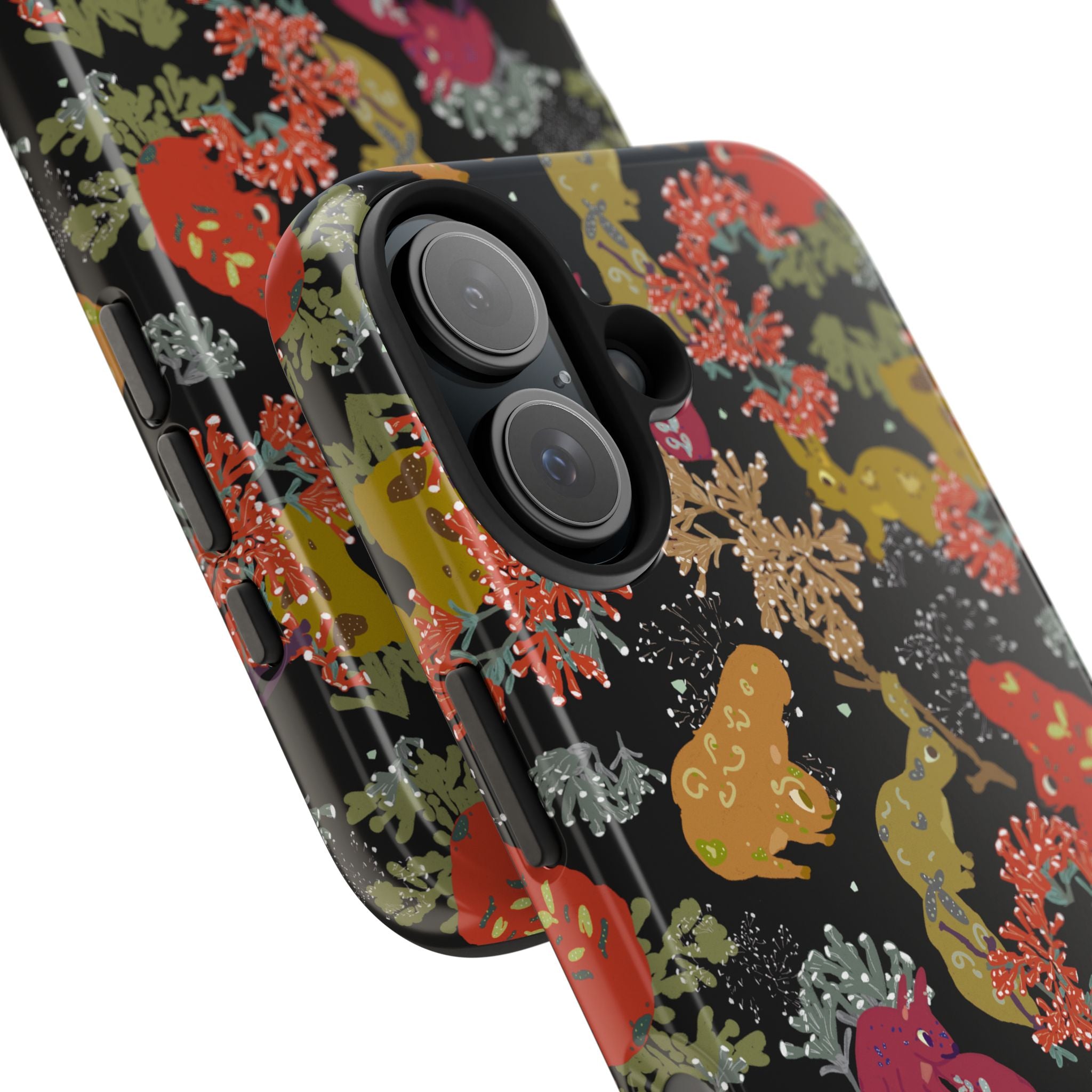 Playful Squirrels Tough Phone Case Black