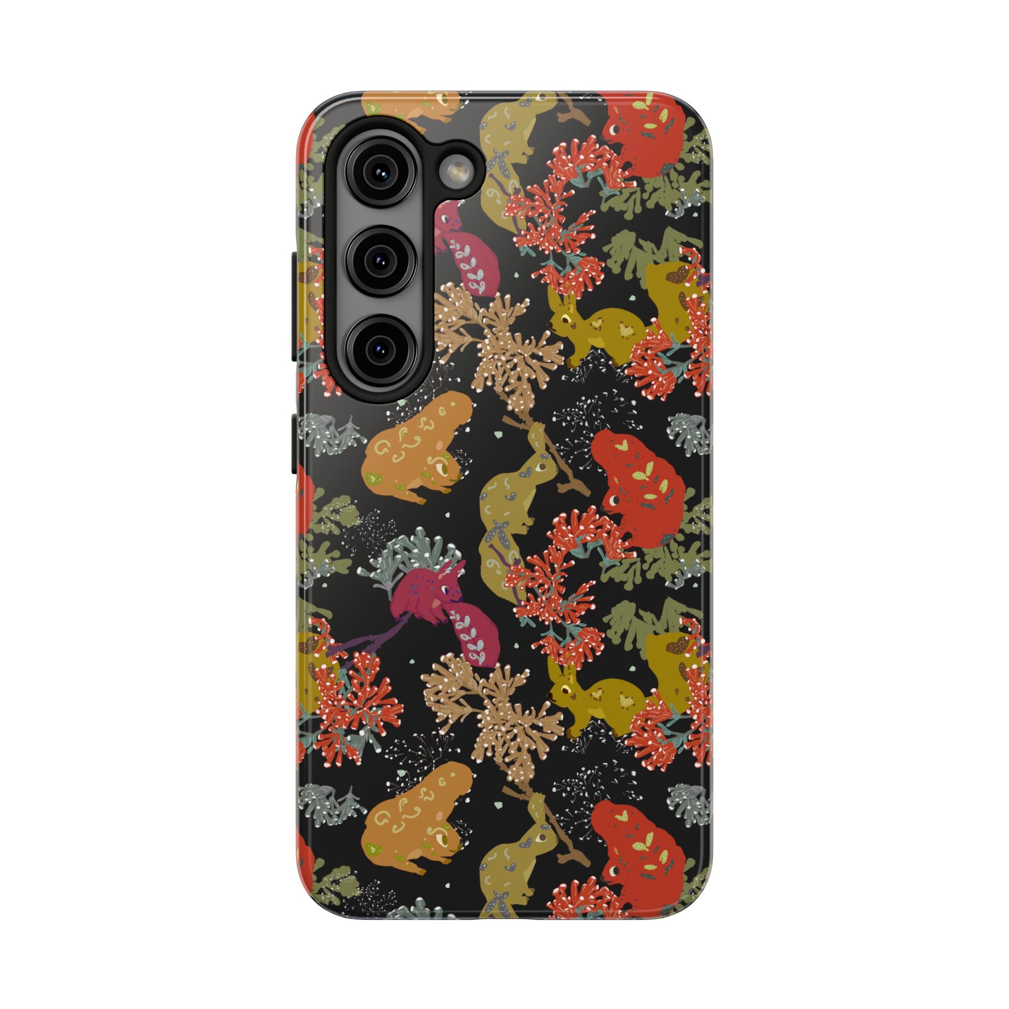 Playful Squirrels Tough Phone Case Black