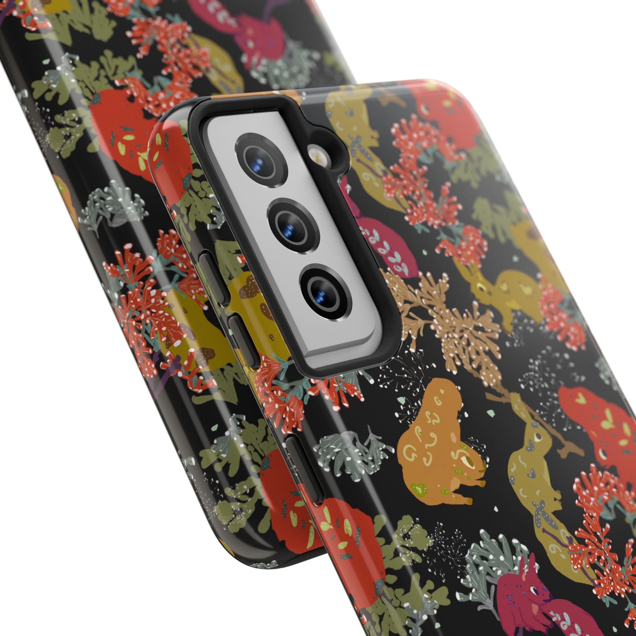 Playful Squirrels Tough Phone Case Black