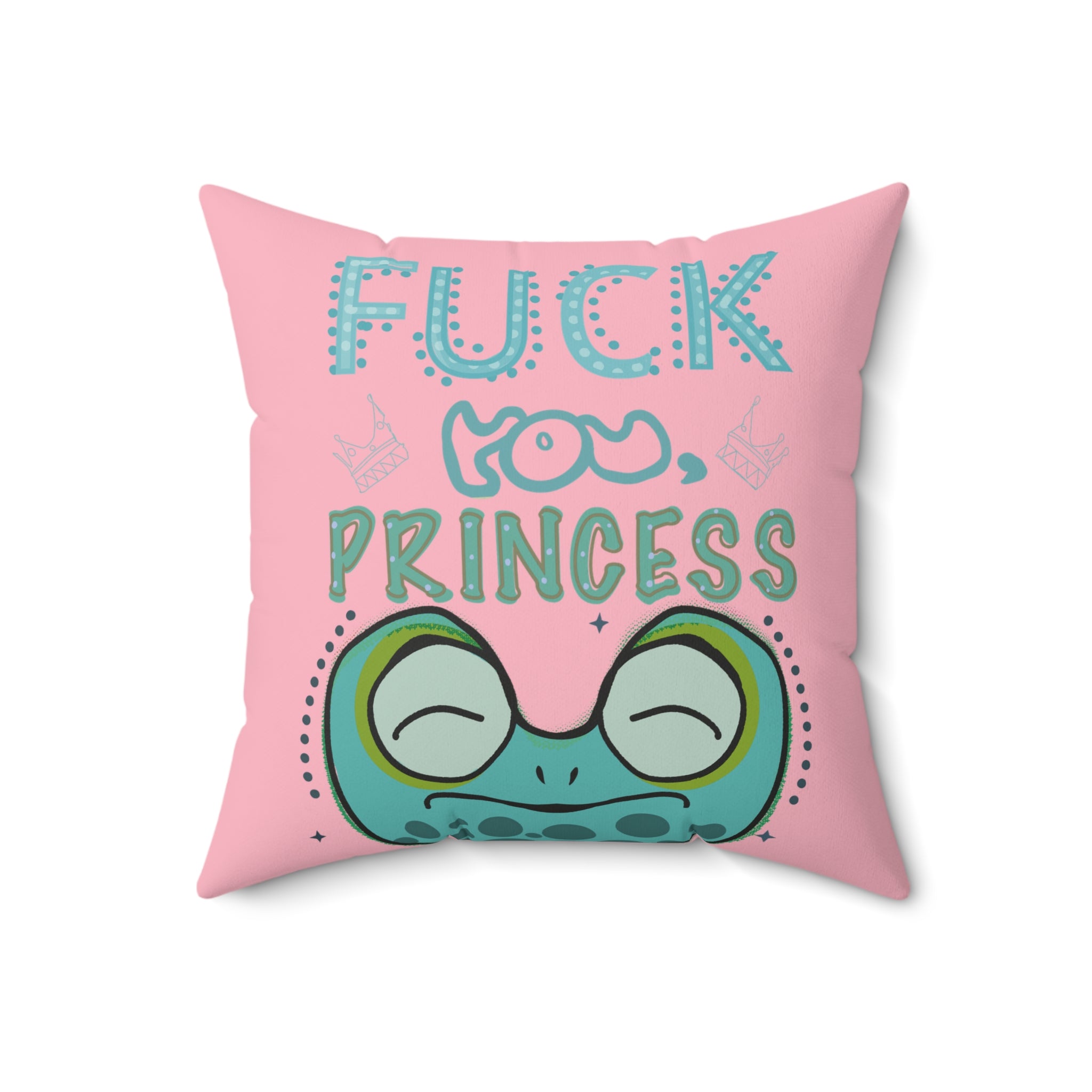 Sassy Frog Faux Suede Pillow Pink